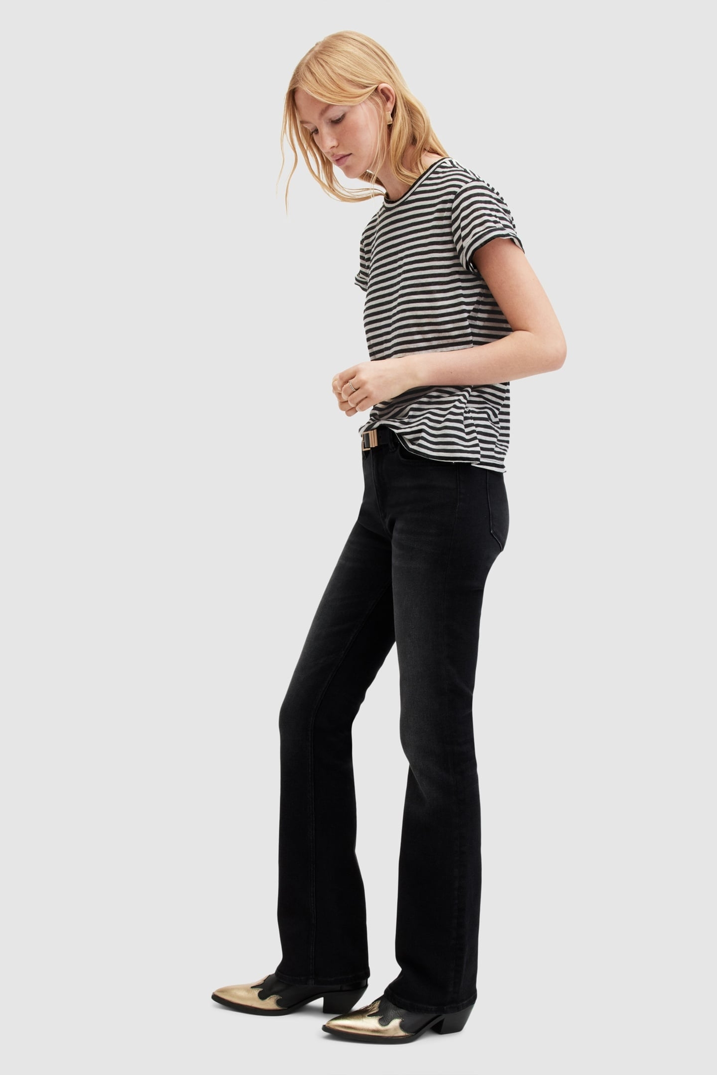 ANNA STRIPE TEE CHALK/INK 3