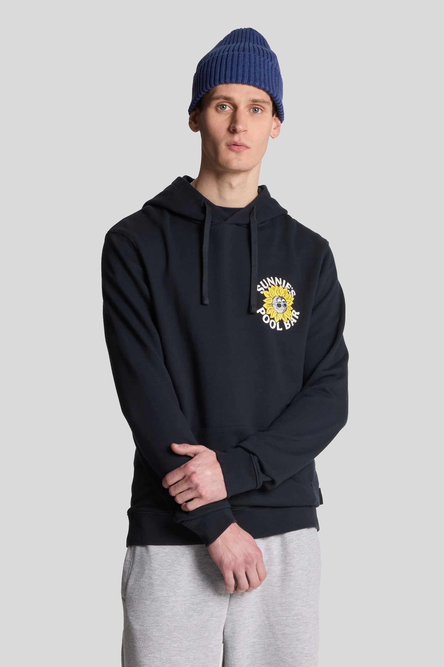 SUNNIES POOL BAR GRAPHIC PULLOVER HOODIE DARK NAVY 2