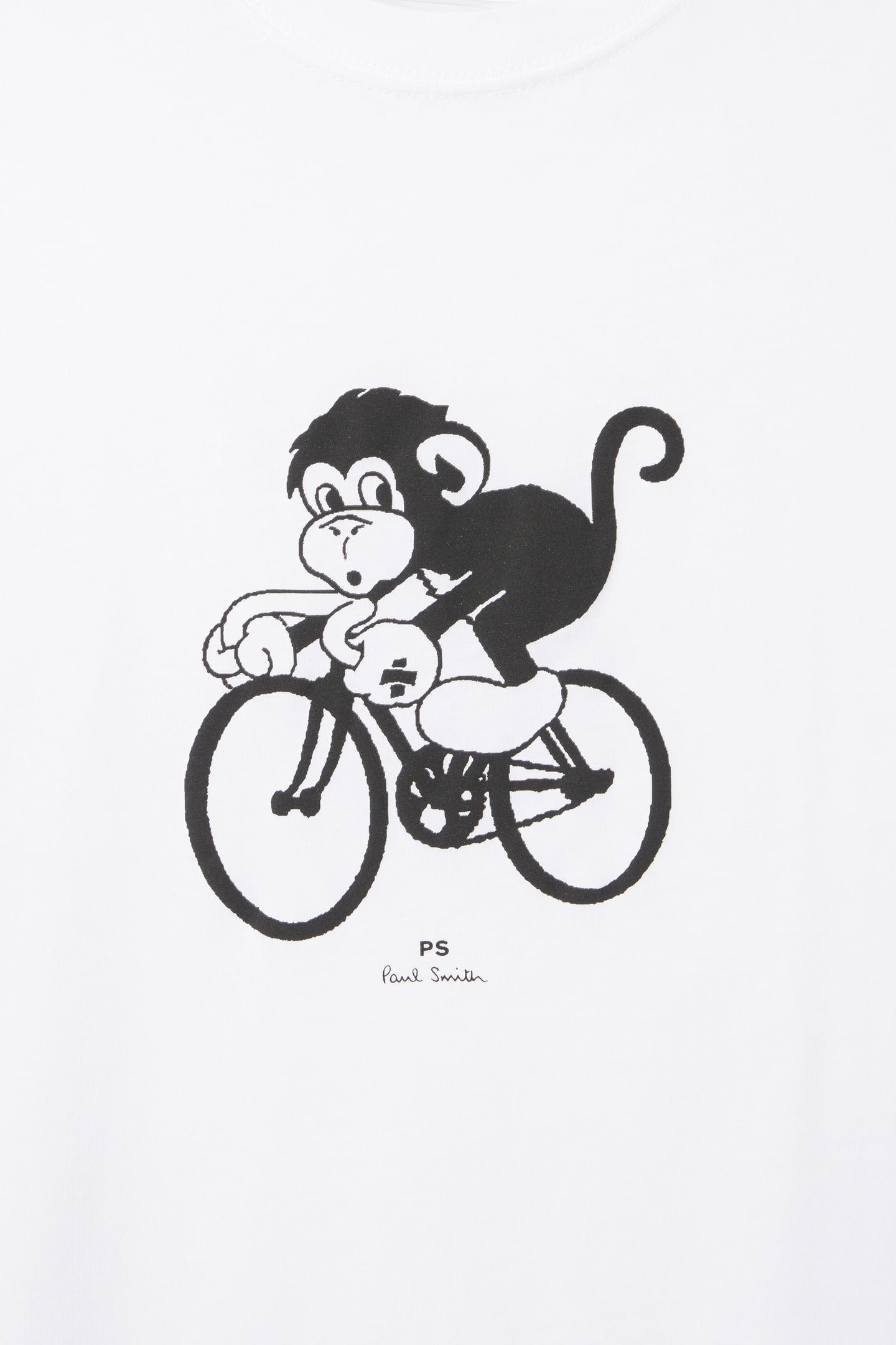 SLIM FIT TSHIRT BIKE MONKEY WHITE 2