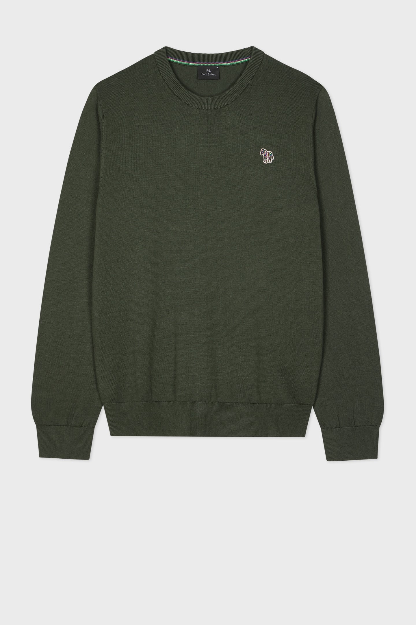 SWEATER CREW NECK ZEB BAD VERY DARK GREEN 1