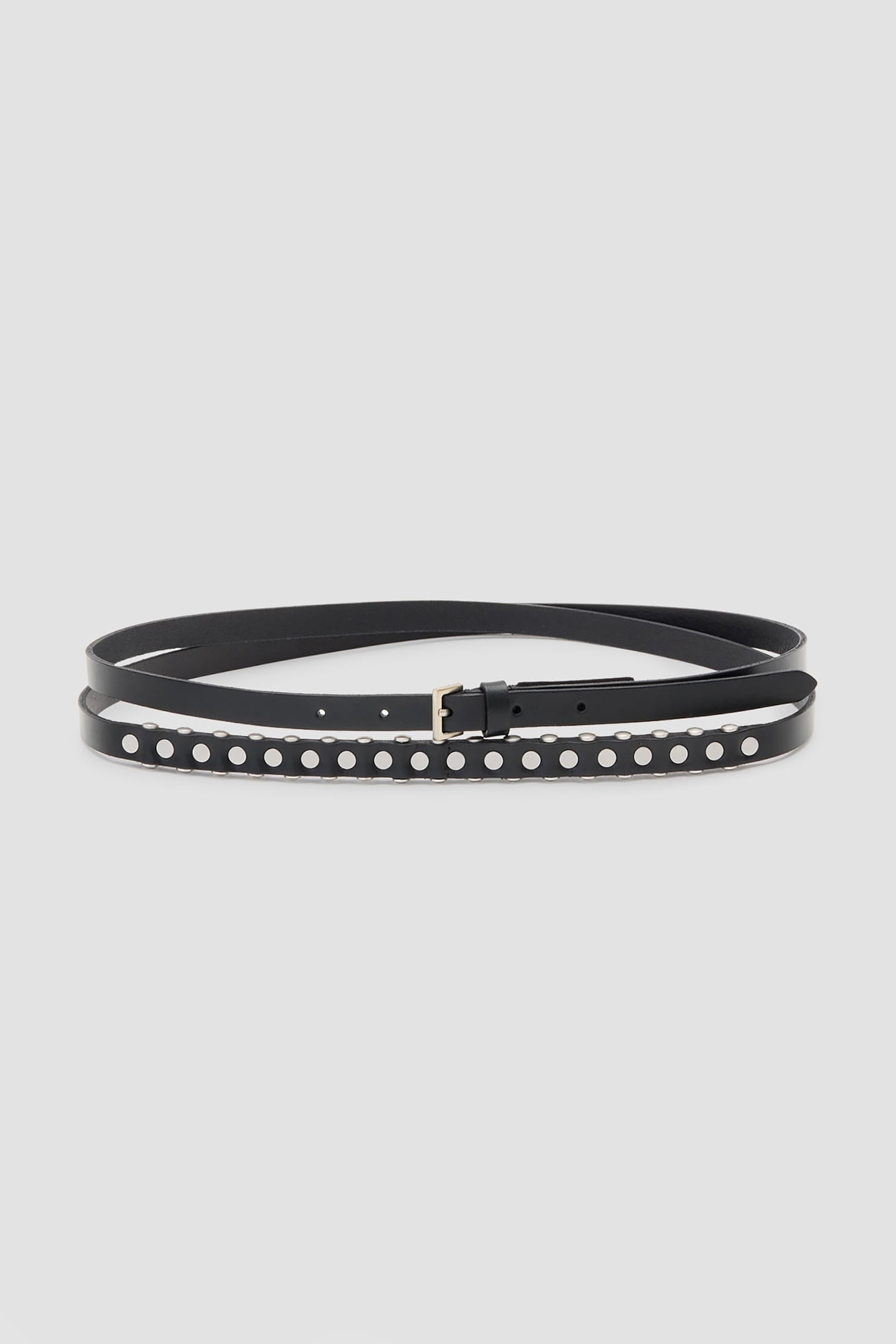 TAMSIN SK BELT BLACK/ANTQ NICKEL 3