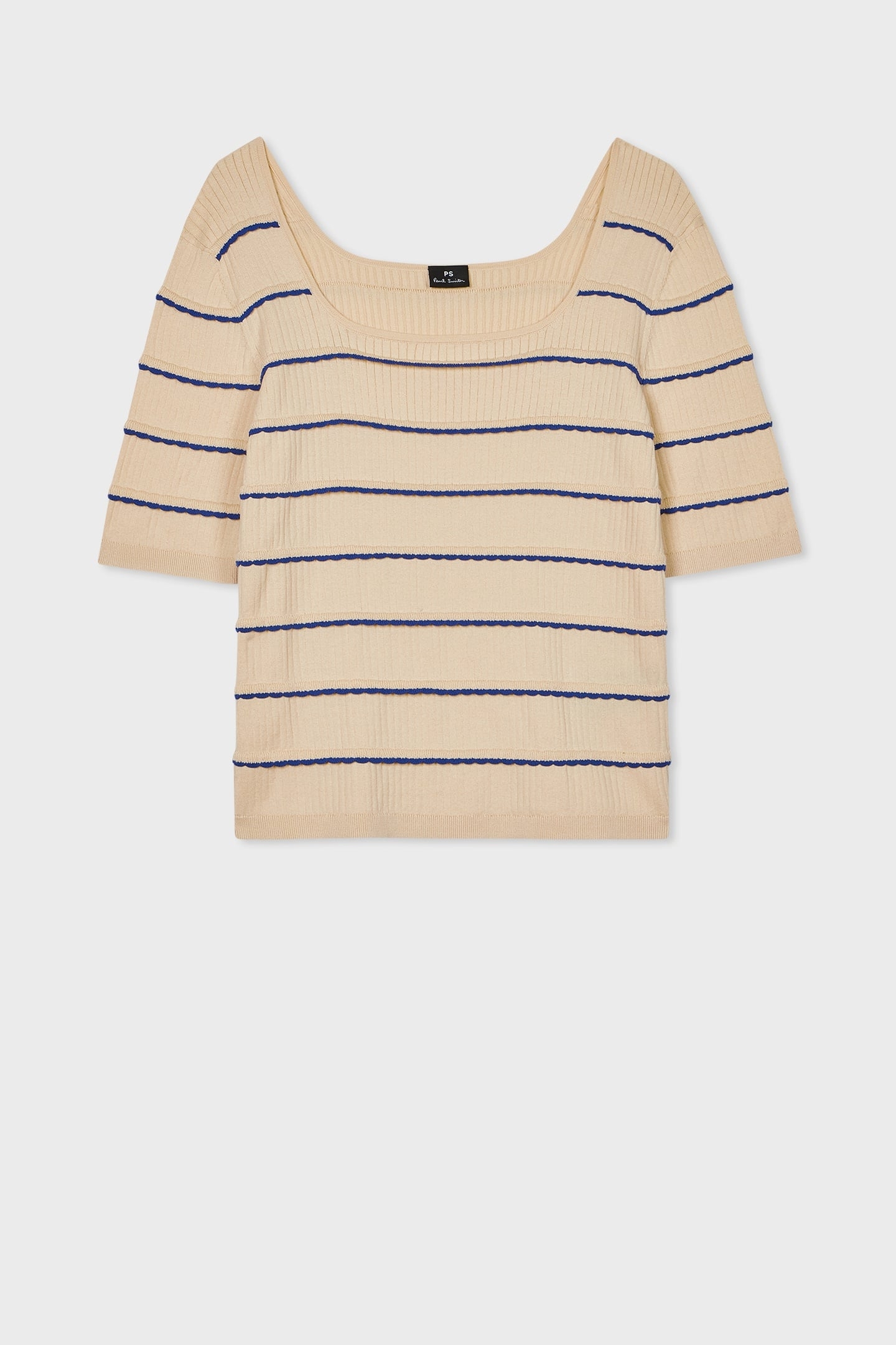 KNITTED SS TOP IVORY 3