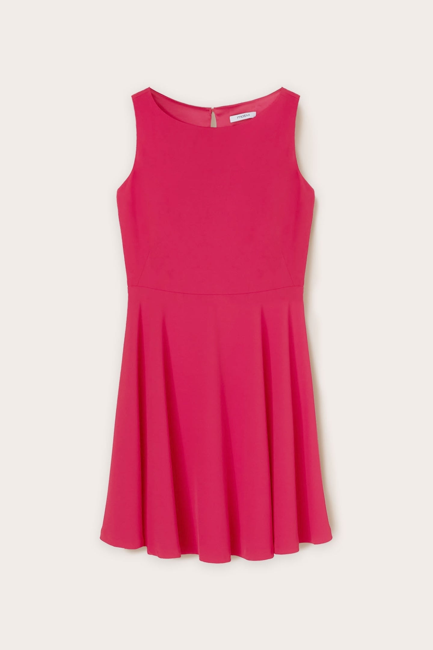 CREPE FABRIC MINI DRESS FUCHSIA 4