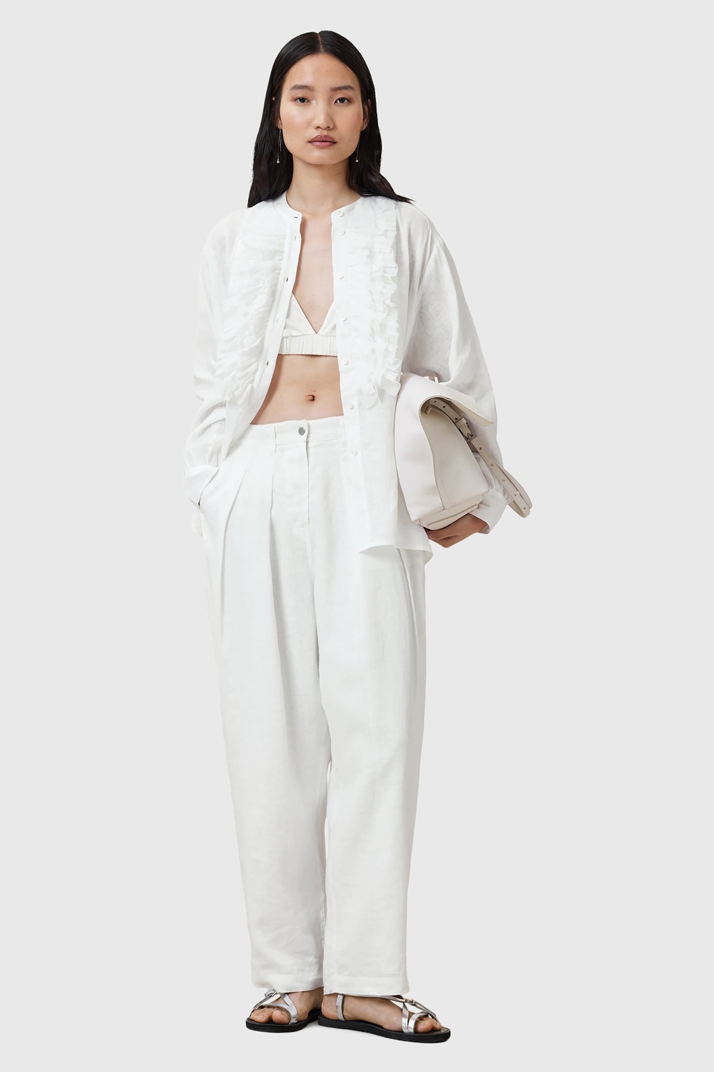 CASSIA LINEN SHIRT CHALK WHITE 2