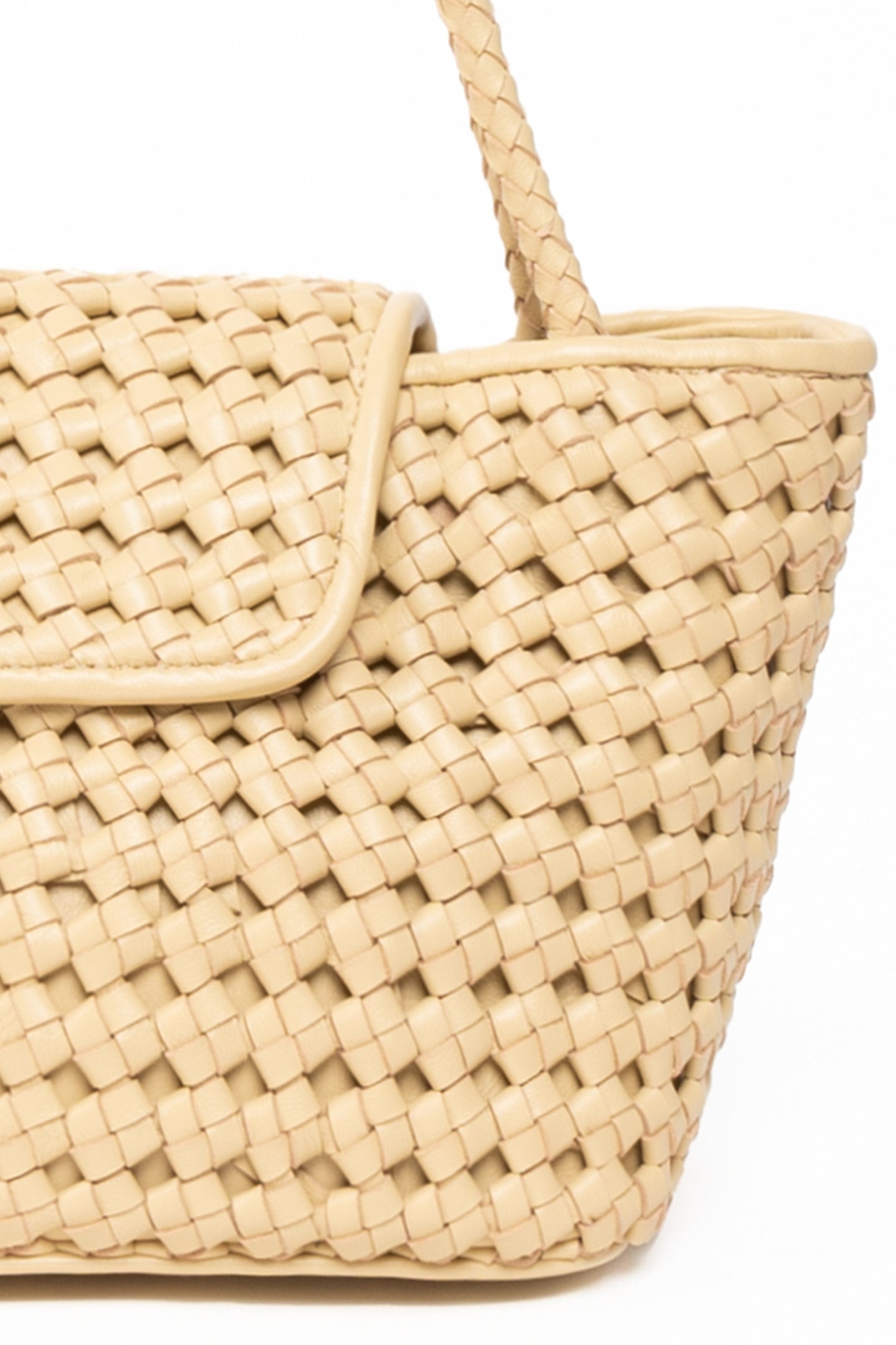 COURRIER TOTE WOVEN LEATHER BUTTER 4