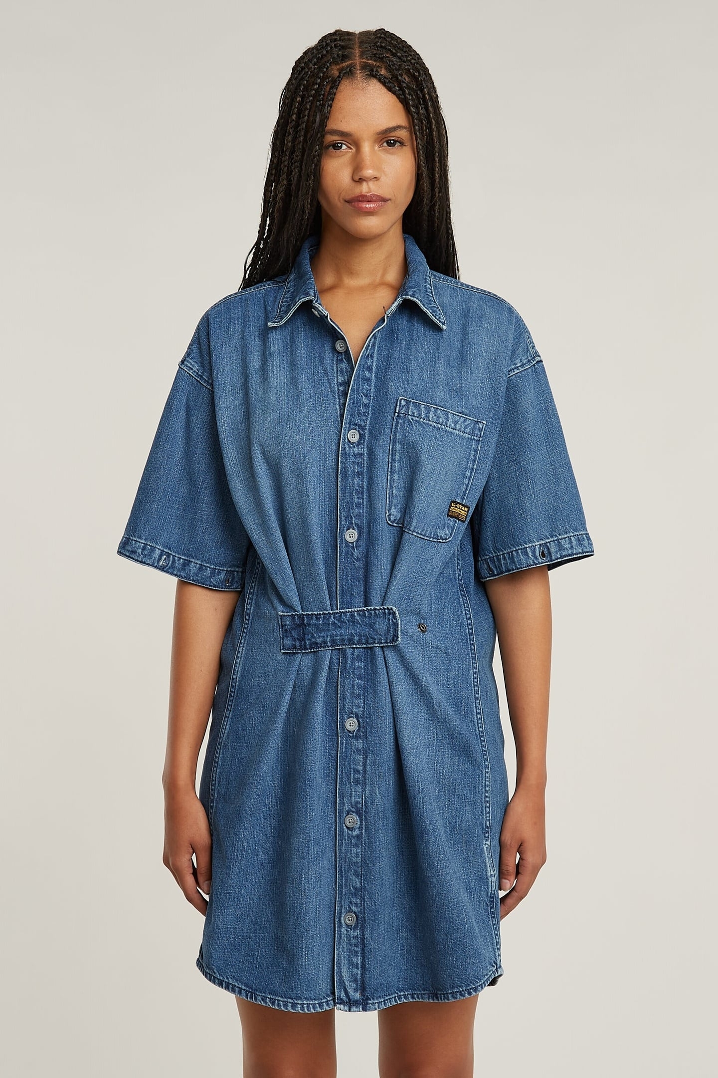 MODULAR SHIRT DRESS L\S FADED EVERGLADE 2