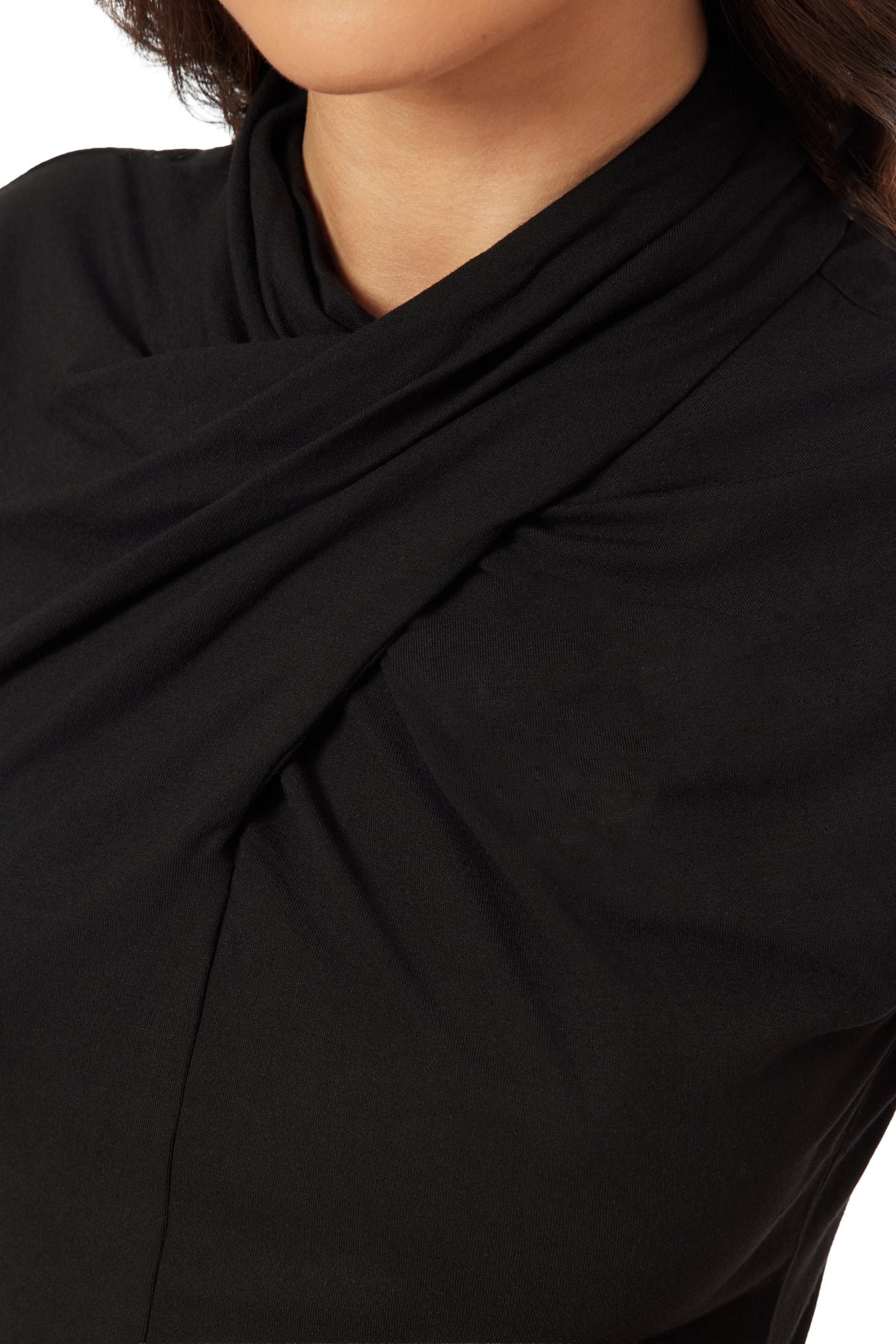 DRAPED NECK TOP BLACK NIGHT 8