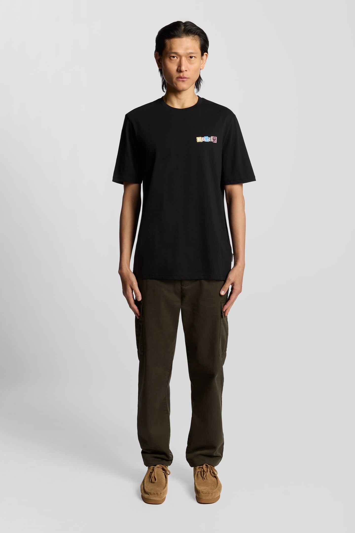 PAPER LETTERS GRAPHIC T-SHIRT JET BLACK 1