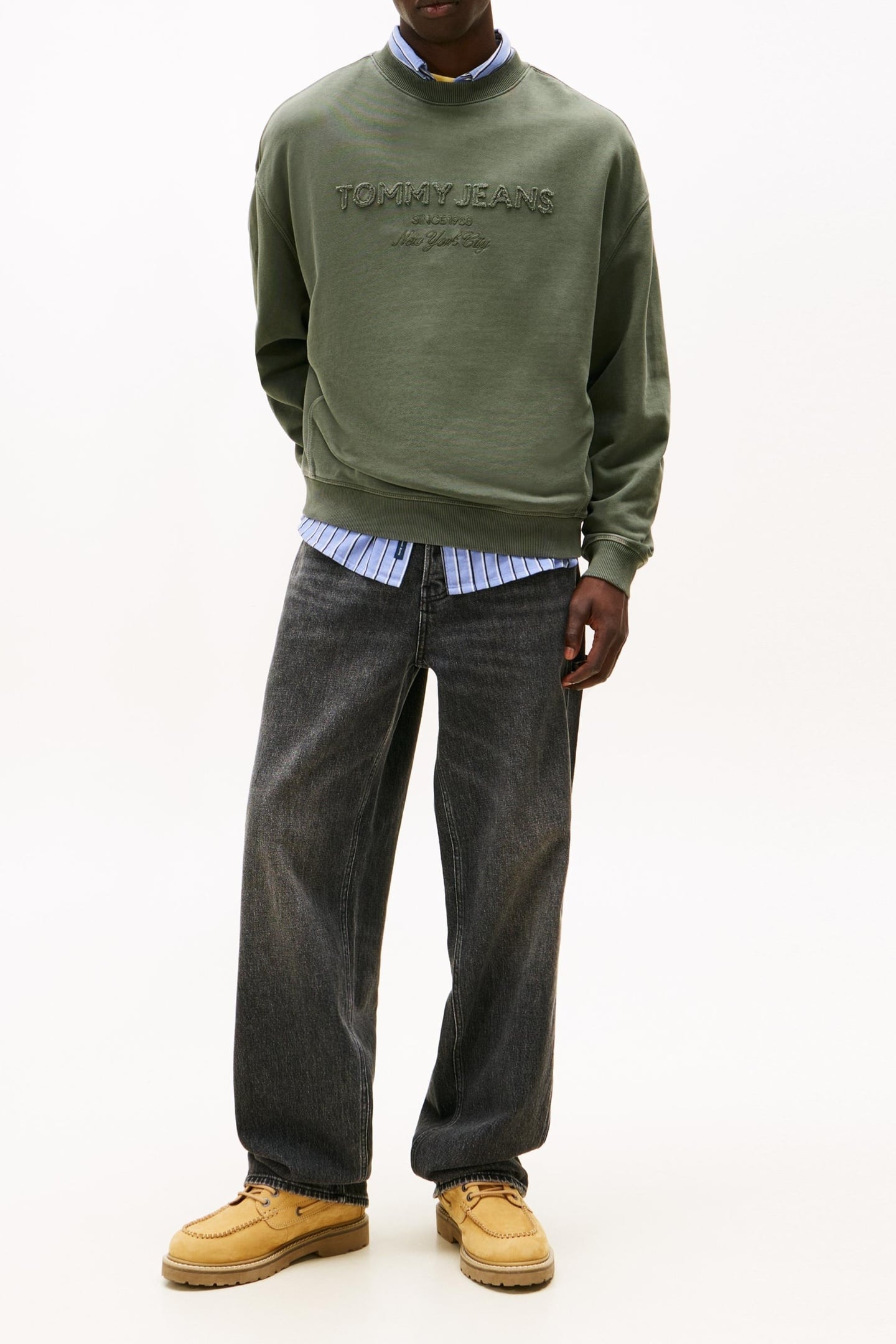 CLASSIC 90S TONAL LOGO WASHED SWEATSHIRT DARK GREENERY 4