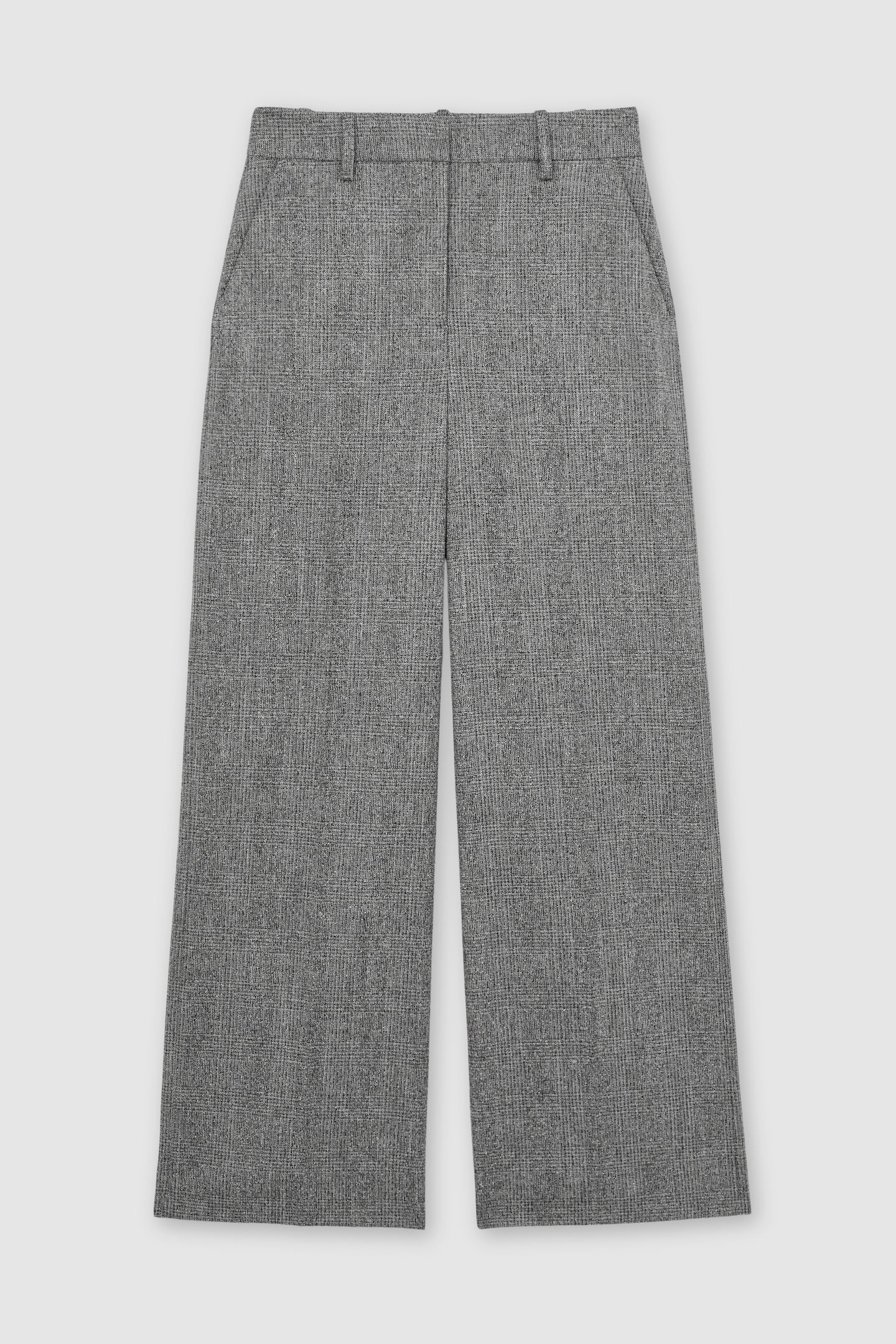 TEXTURE WIDE LEG TROUSER GREY 7