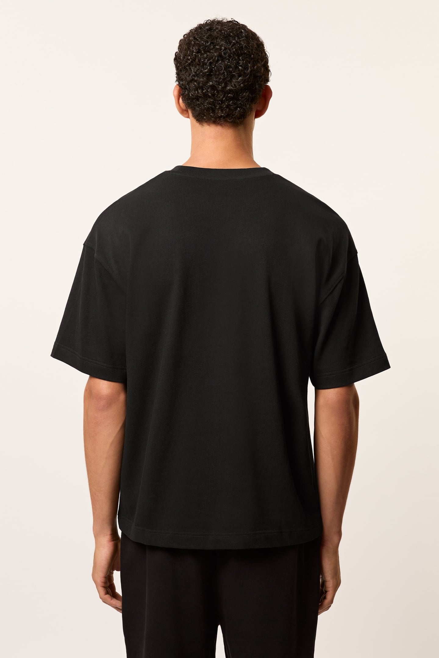 SS OVERSIZED MOTIF TEE SHIRT BLACK 2