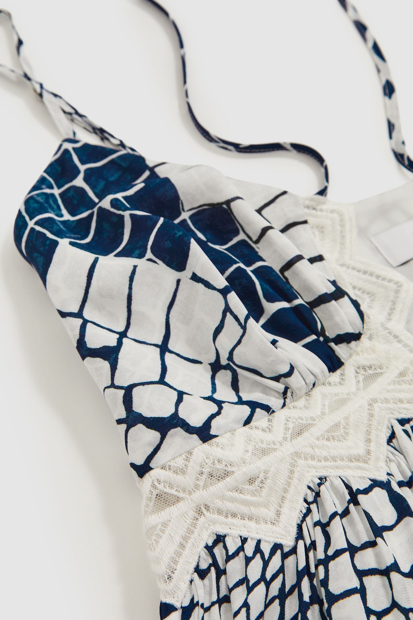 ANIMAL PRINTED LACE TOP BLUE 5