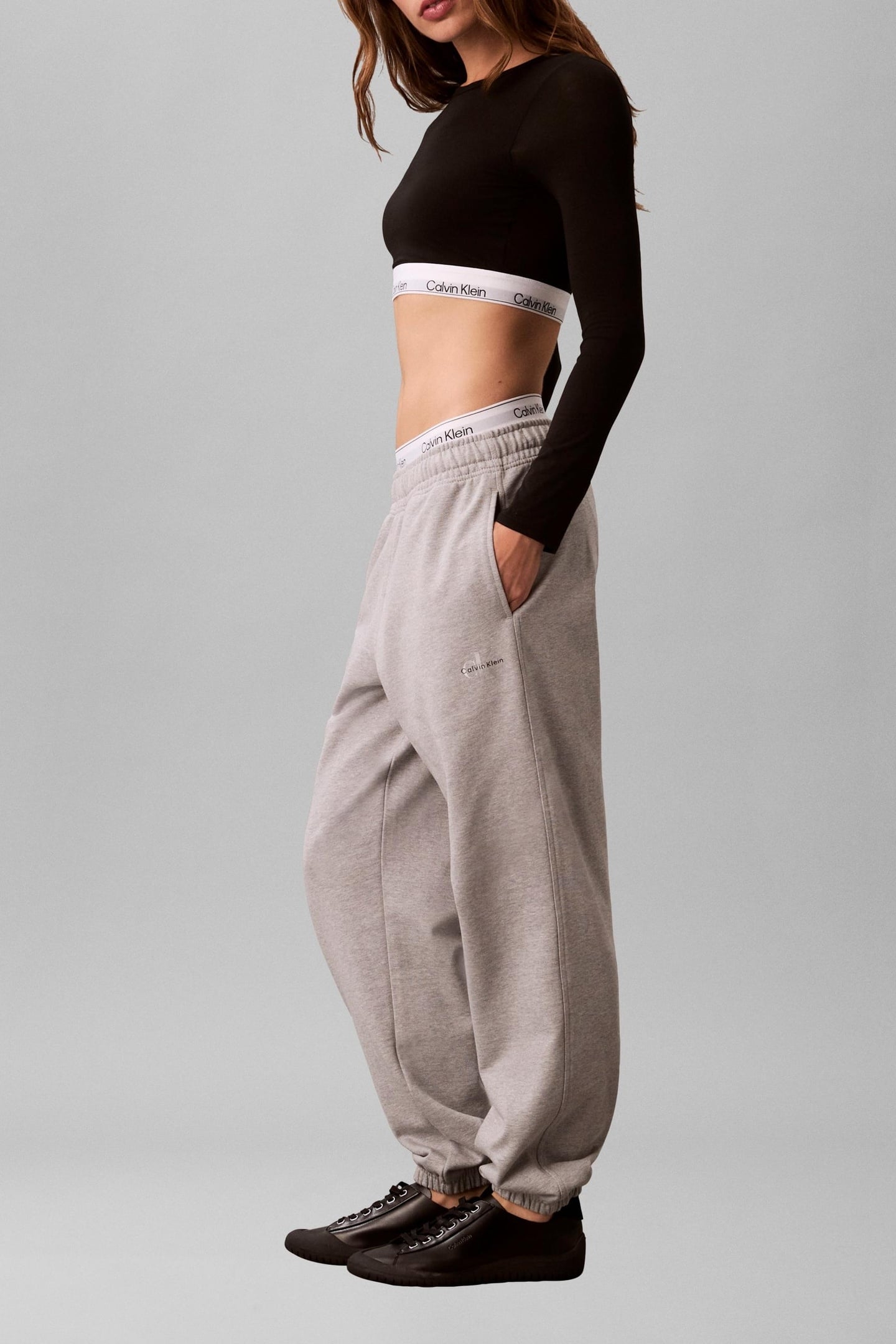 MONOLOGO FOIL FRENCH SWEATPANTS HEROIC GREY 5