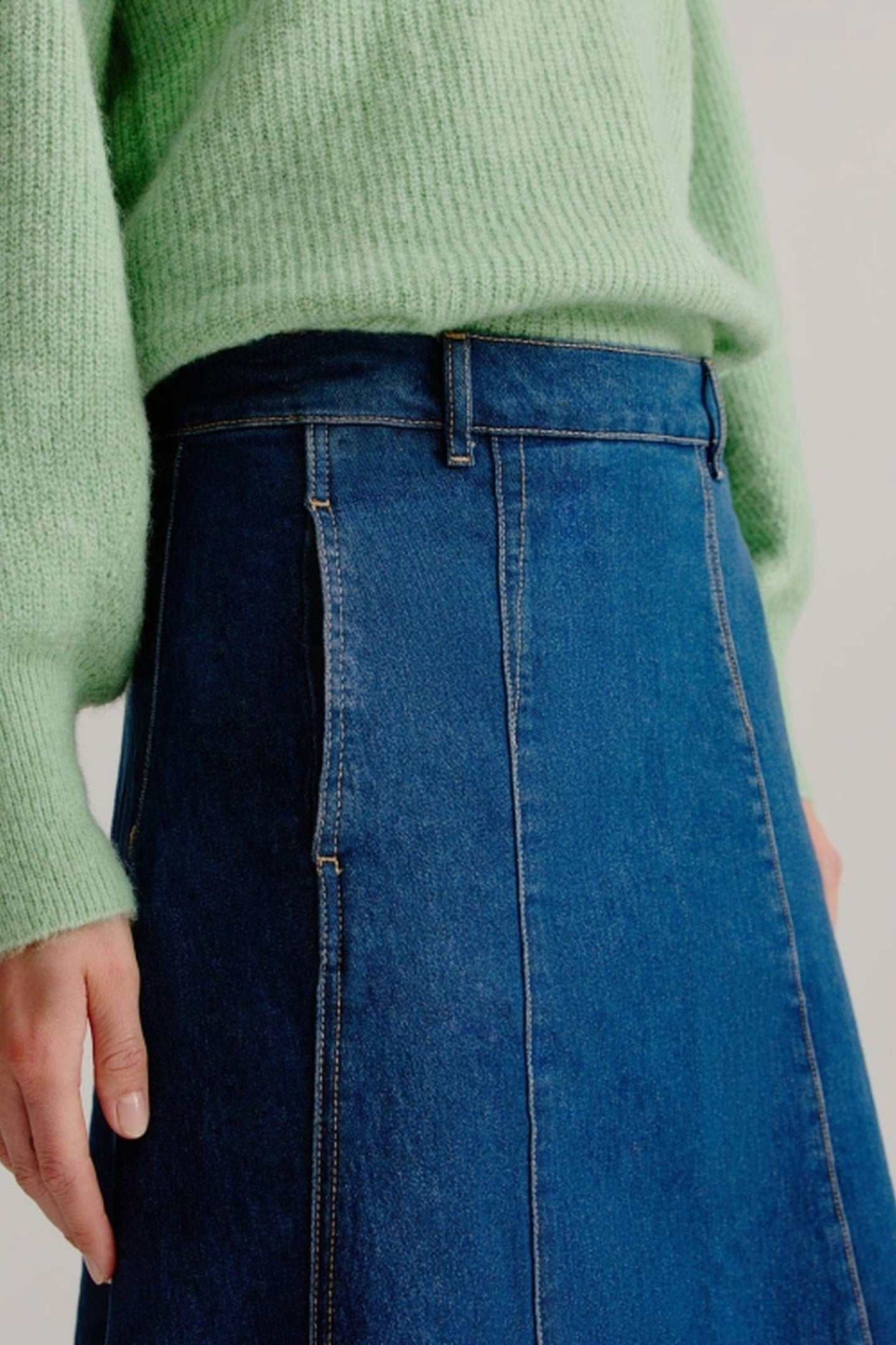 LONE SKIRT MID BLUE JEANS 4