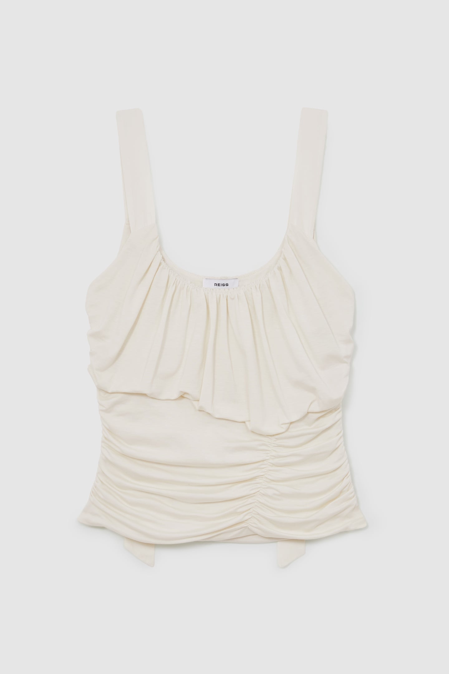 RUCHED VEST IVORY 4