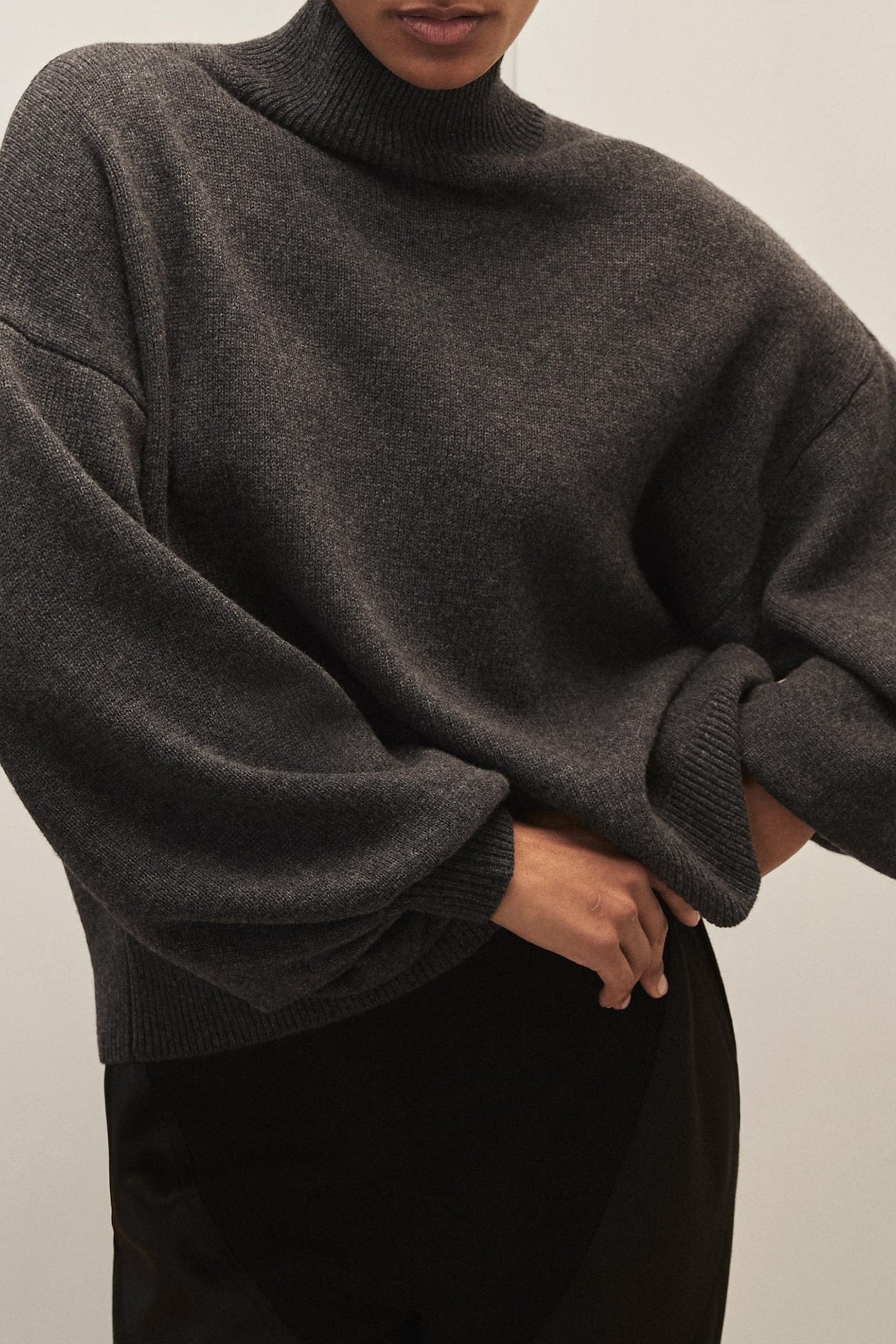 BATWING JUMPER CHARCOAL GREY 2