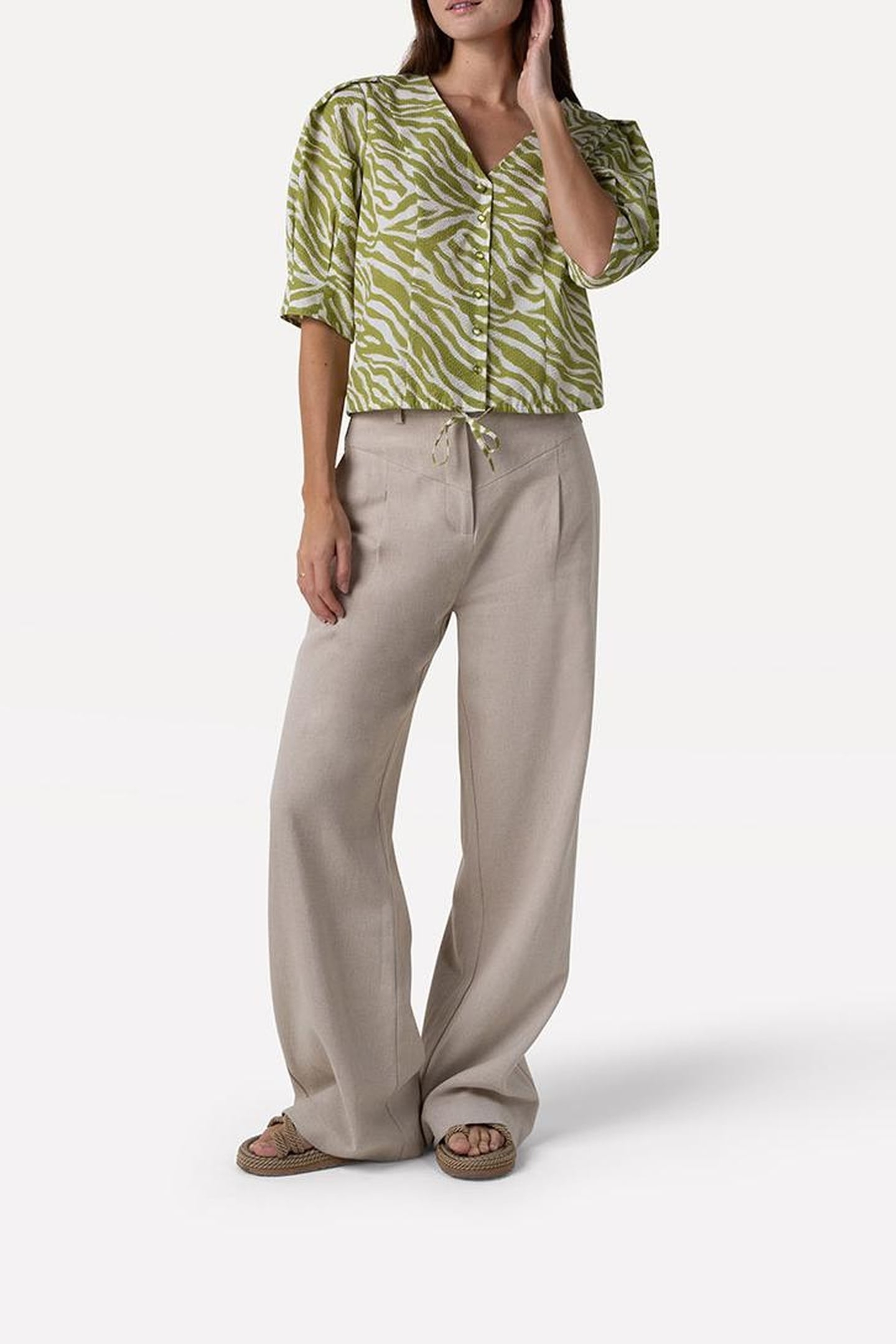 DOLLY SHIRT ABSTRACT GREEN 1