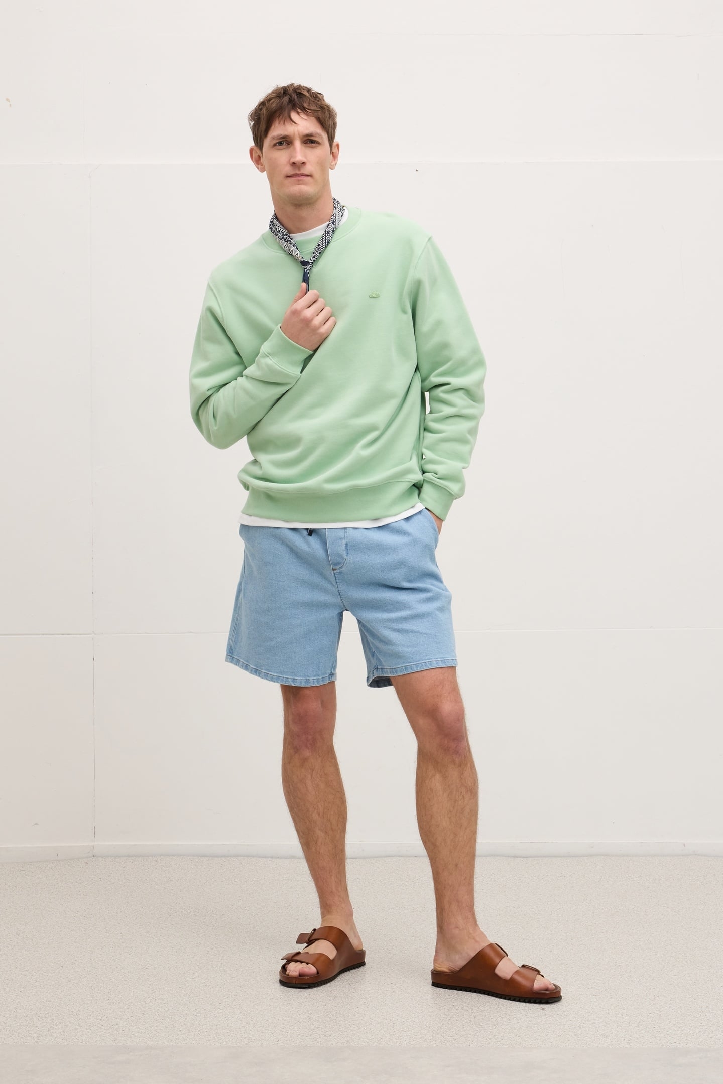 LIAM SWEATER MID GREEN 2