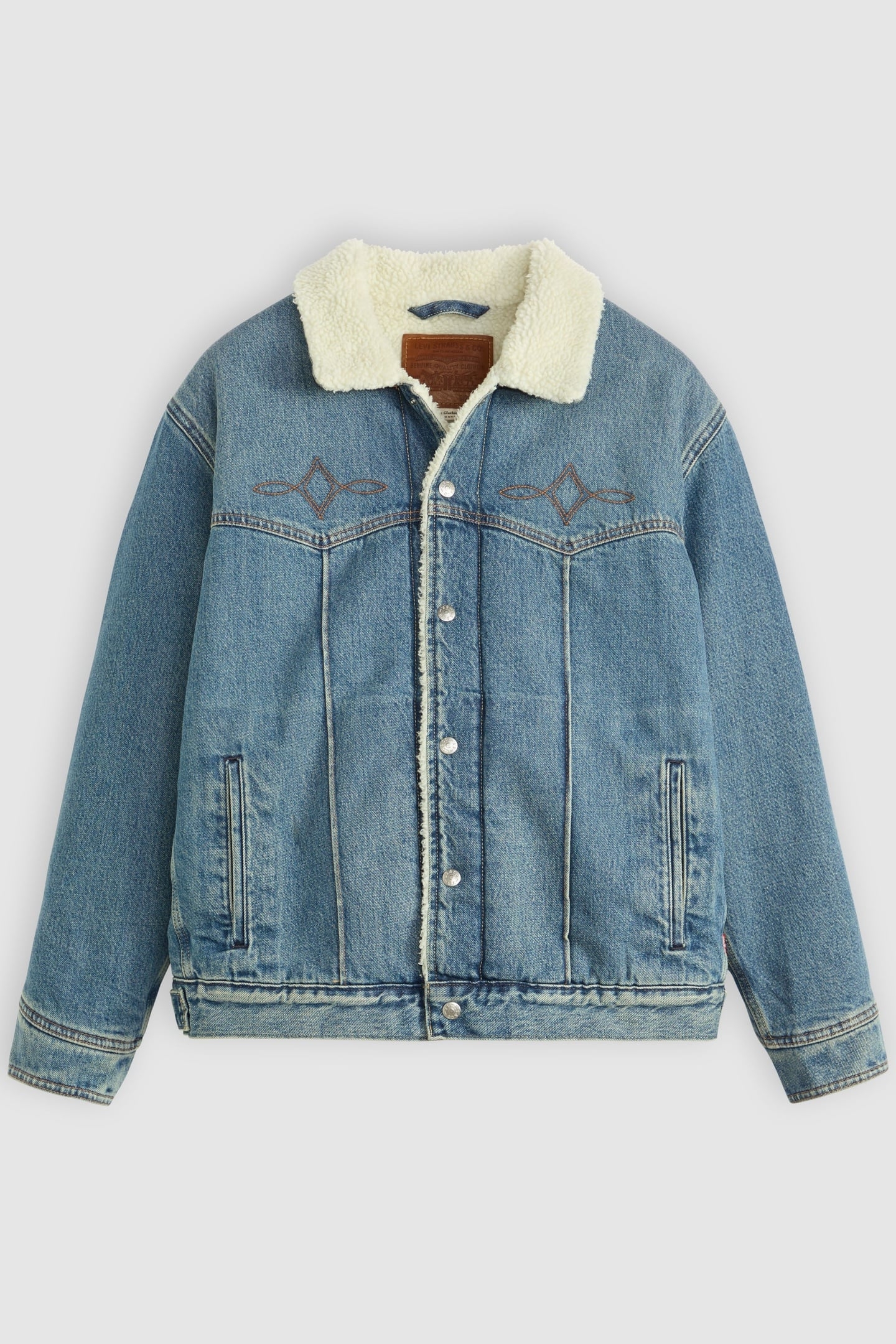 WESTERN SHERPA TRUCKER JACKET BLUE 3