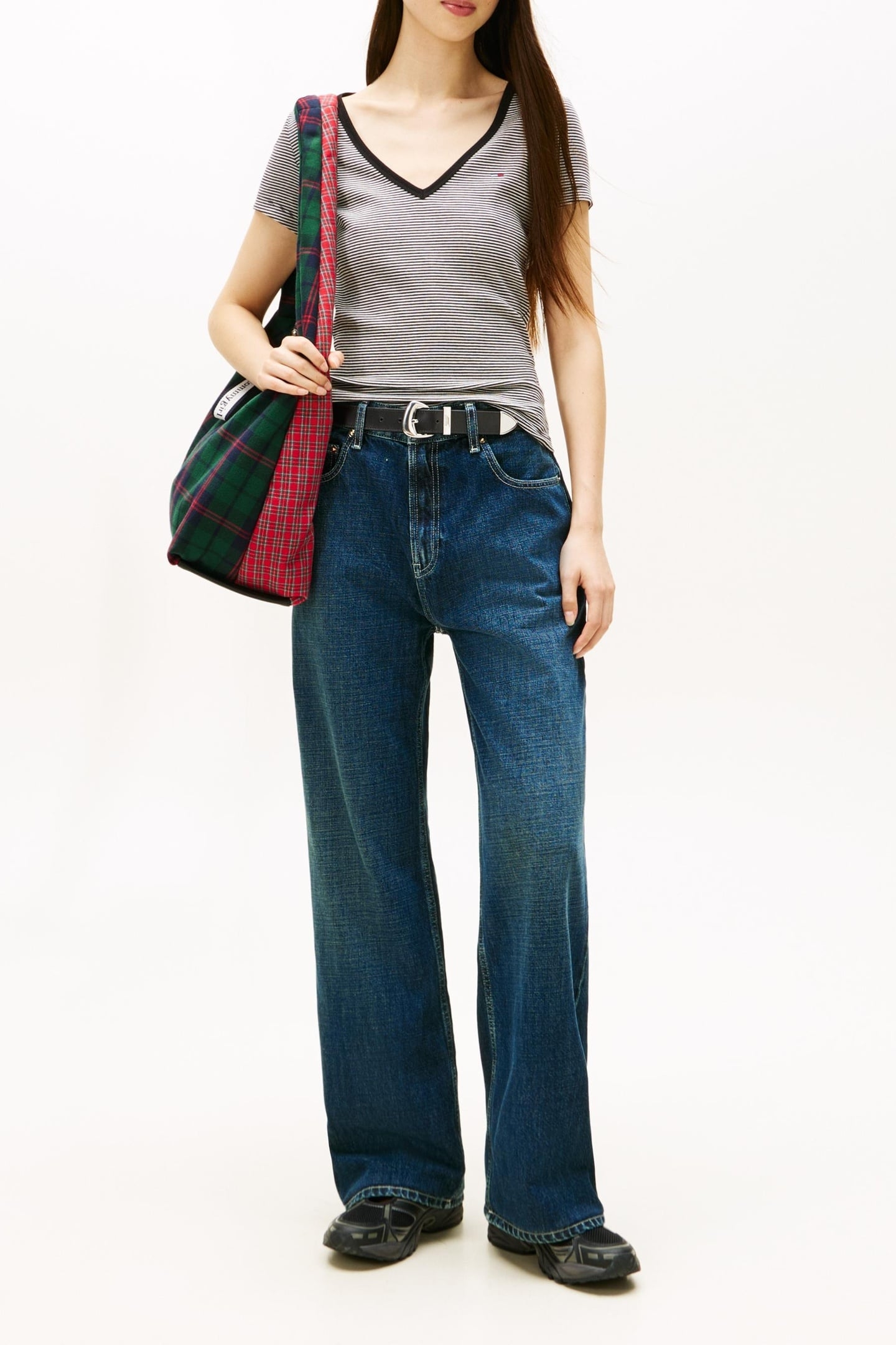 SLIM ESSENTIAL T-SHIRT BLACK/ECRU STRIPE 4