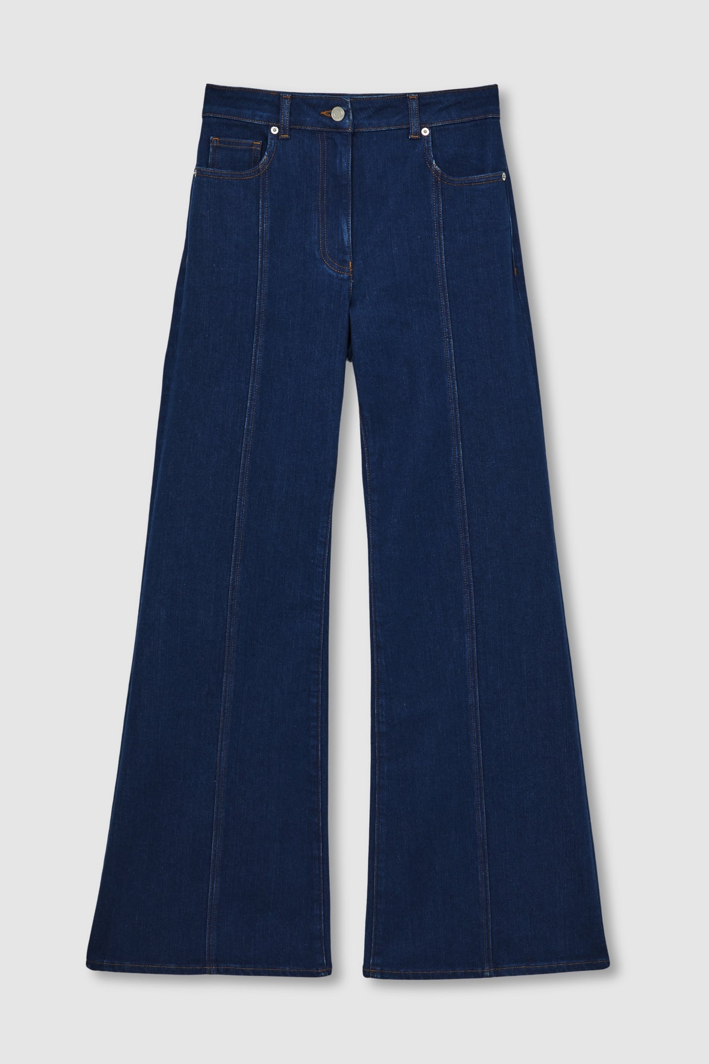 FLARE PIN STITCH JEAN BLUE 4