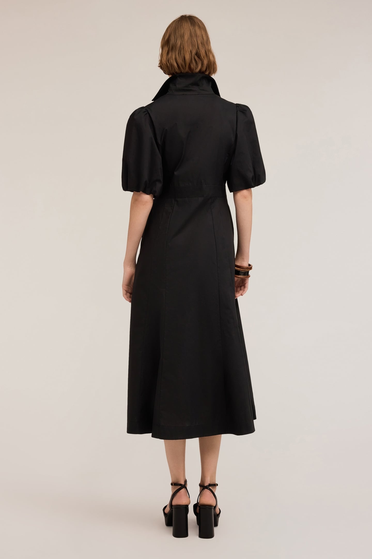 POPLIN CHEMISIER DRESS BLACK 2
