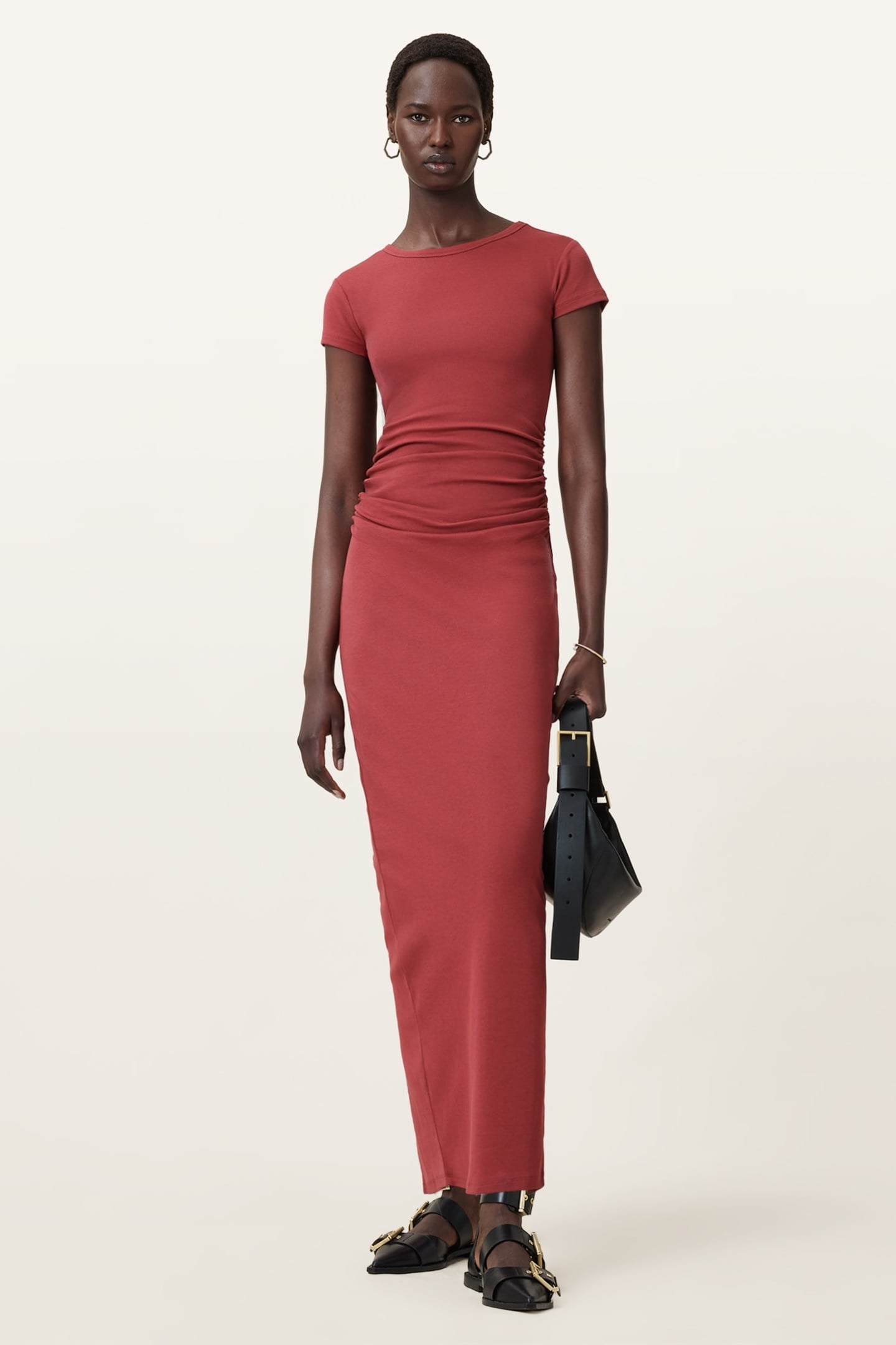 KATARINA SS DRESS BURNT BRICK RED 4