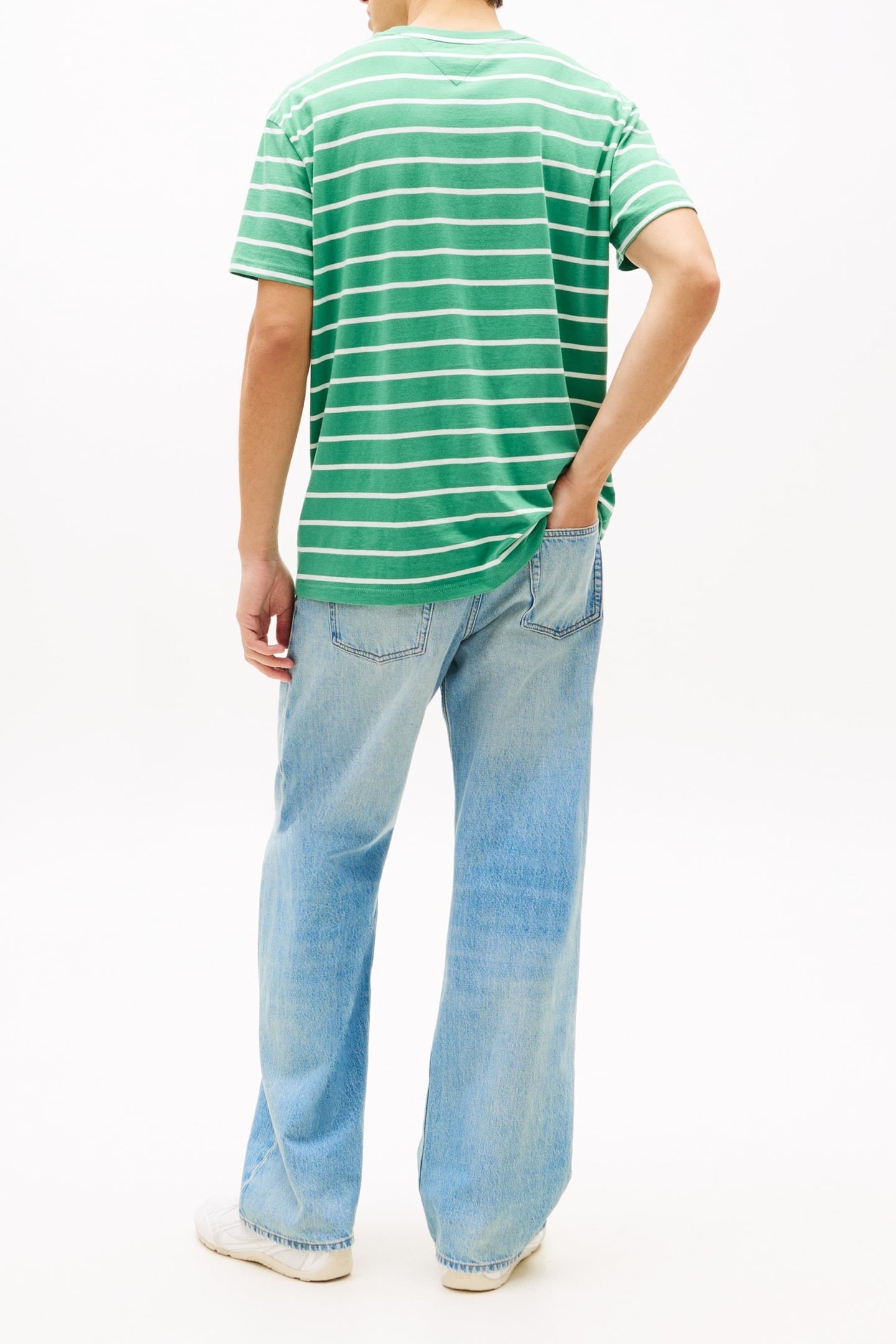 REGULAR STRIPE SS TEE BAHAMA GREEN STRIPE 2
