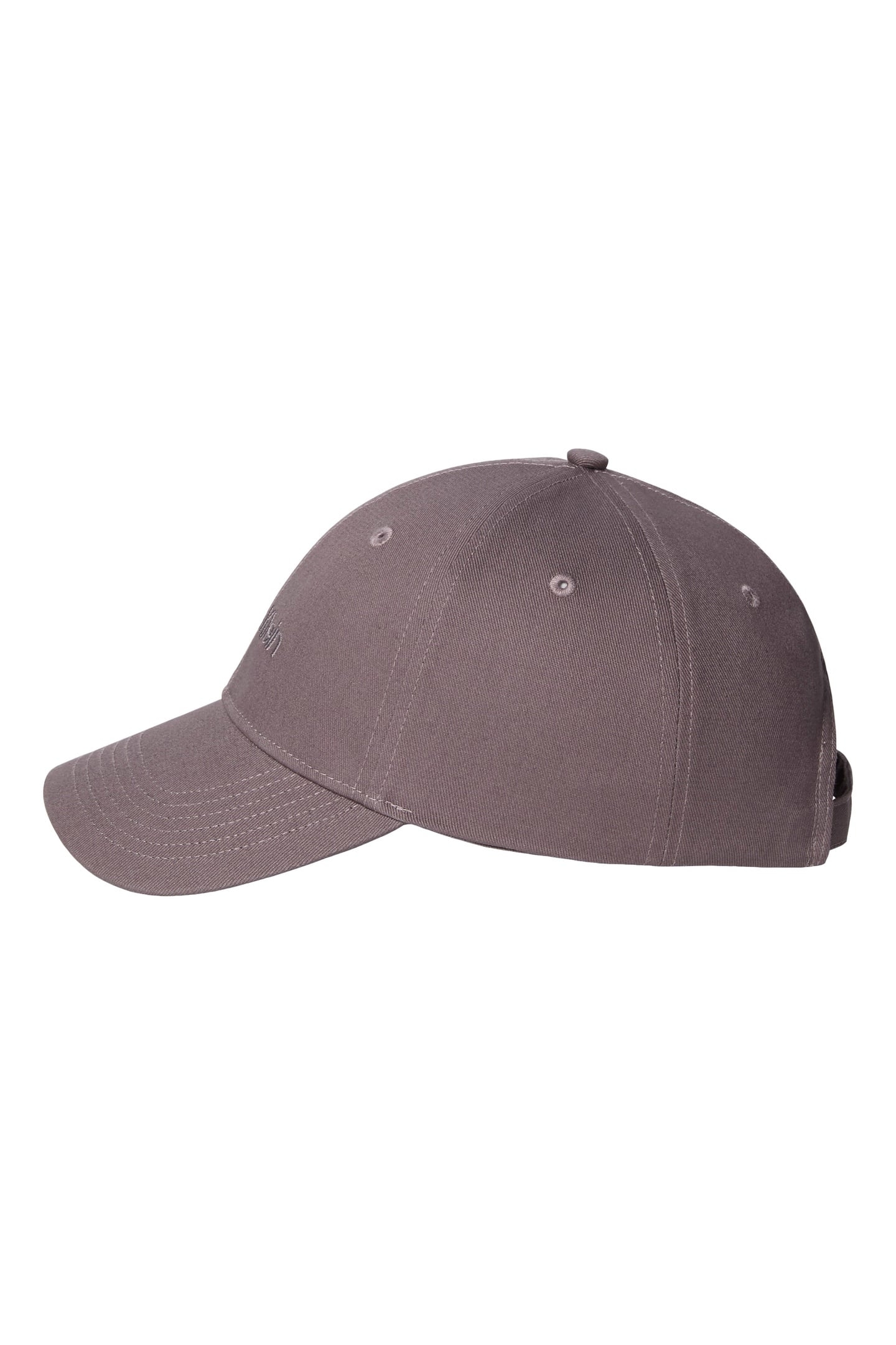 LOGO EMBROIDERY BASEBALL CAP CHARCOAL GRAY 2