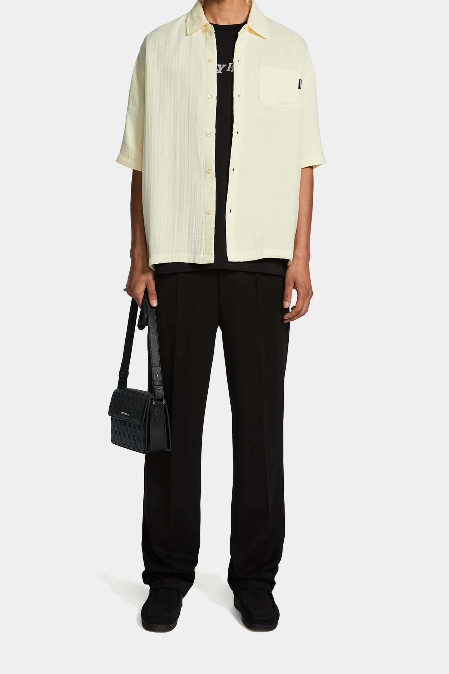 ENZI SEERSUCKER SHORT SLEEVE SHIRT ICING YELLOW 1