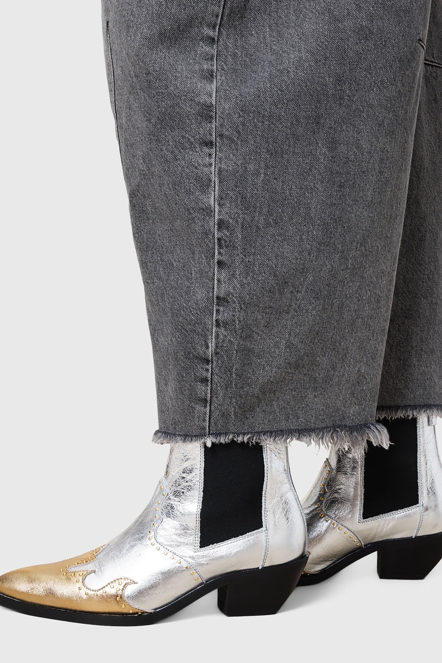 DENVER STUD BOOT SILVER/GOLD 5