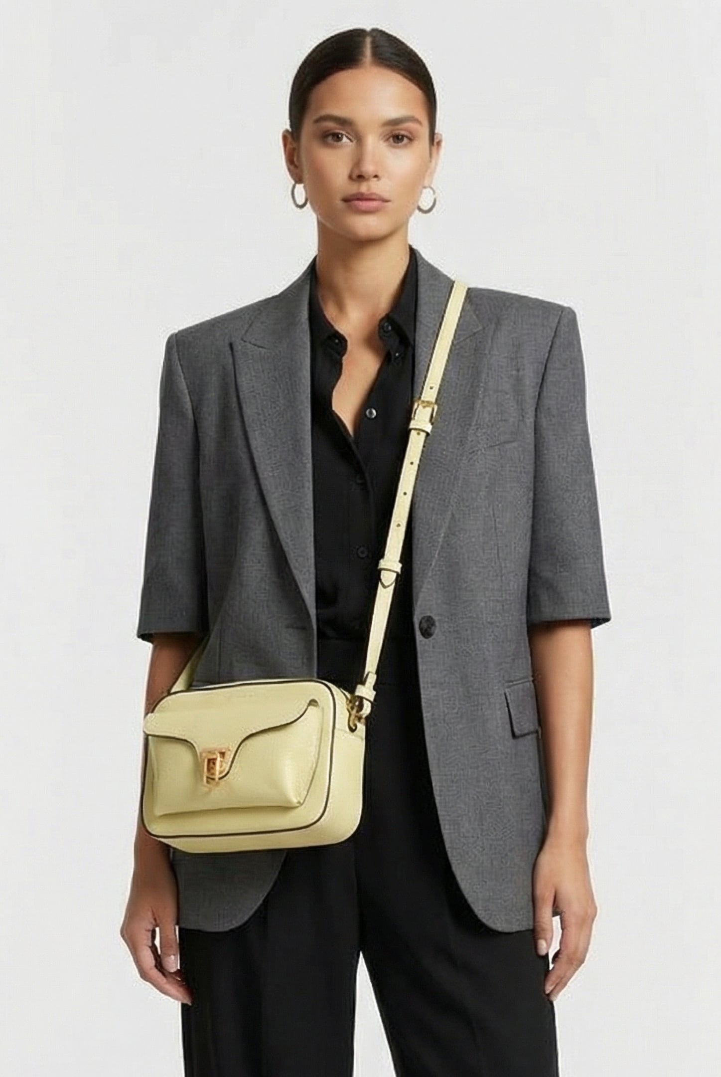 SMALL CROSS BODY BAG IN BUTTER YELLOW 1