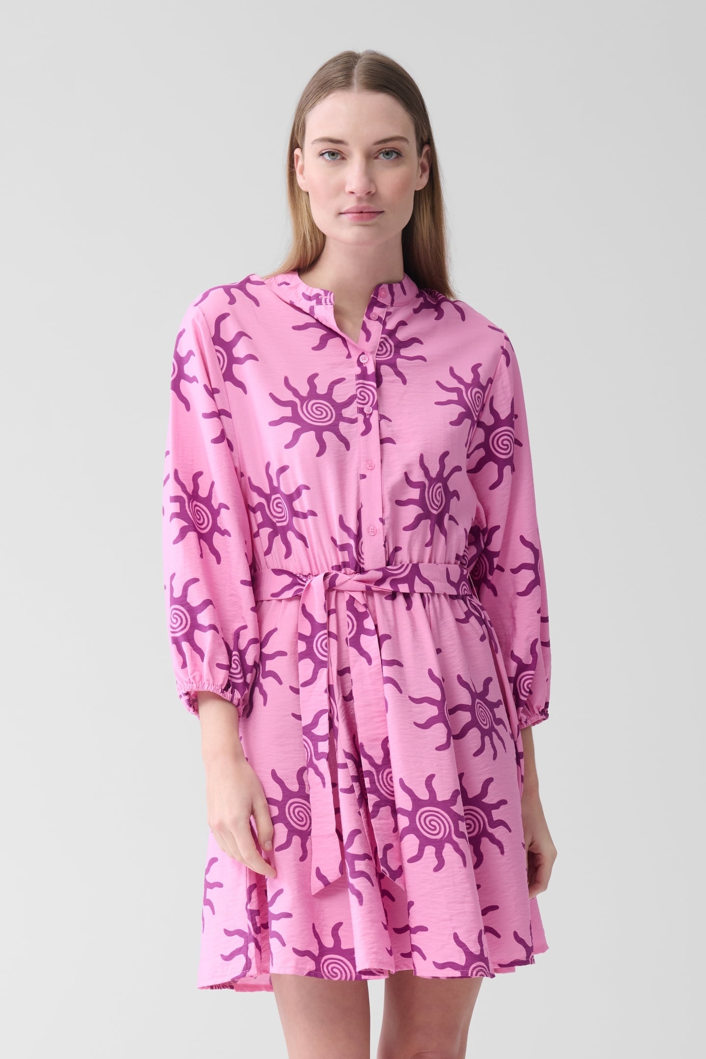 LA-SBBOWIE PRINT DRESS LIGHTPINK 2