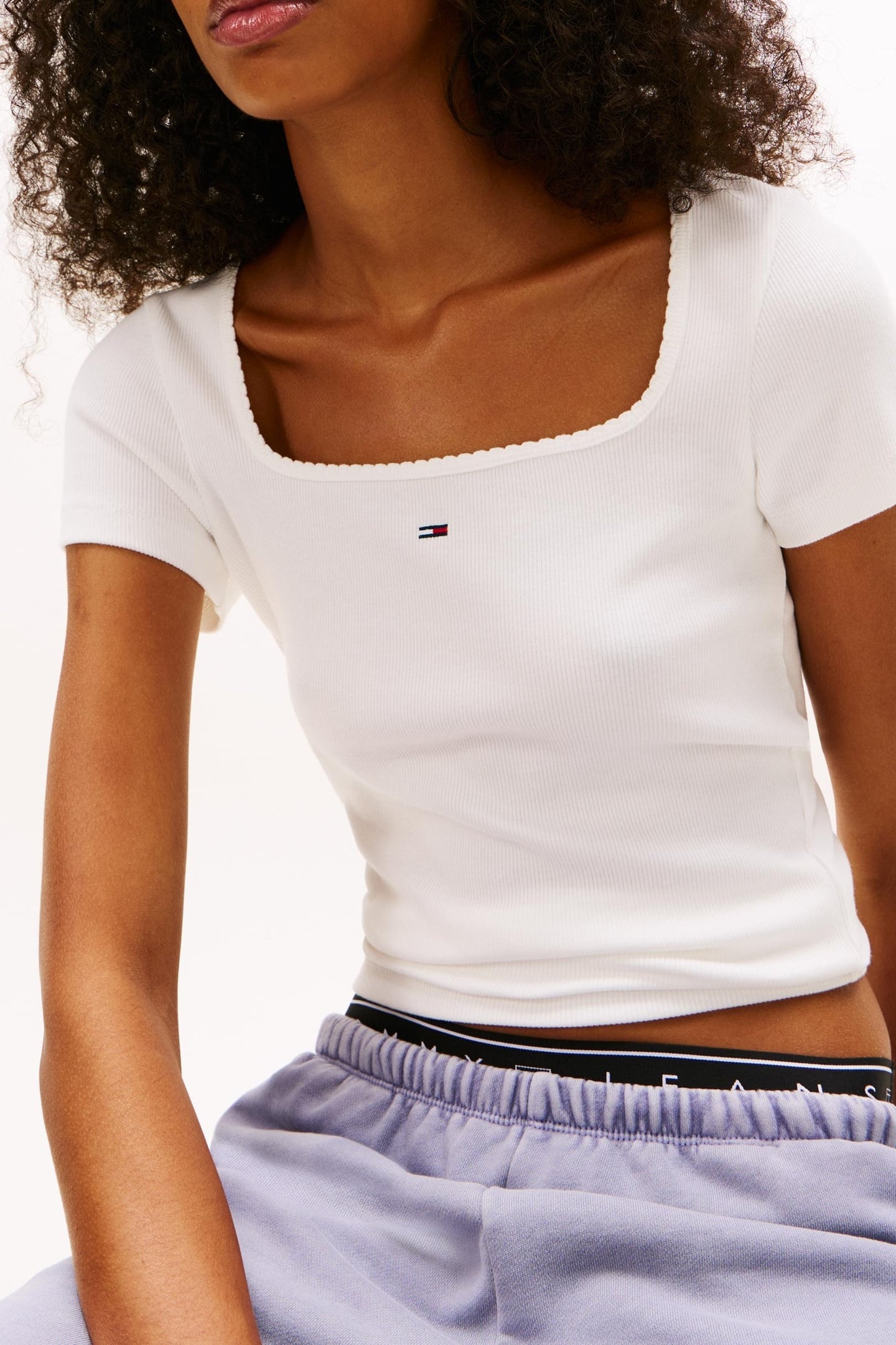 SLIM SOFT RIB T-SHIRT ECRU 5