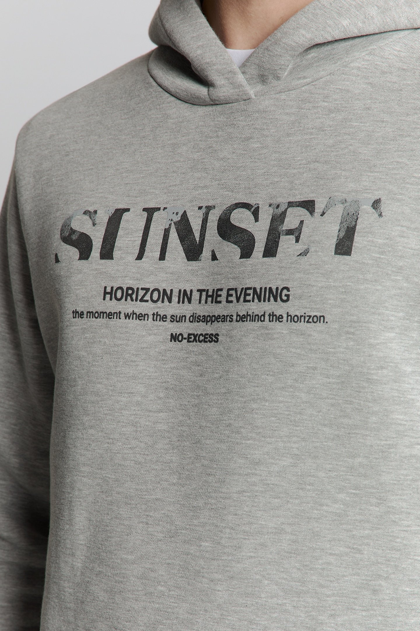 SWEATER HOODED GREY MELANGE 6