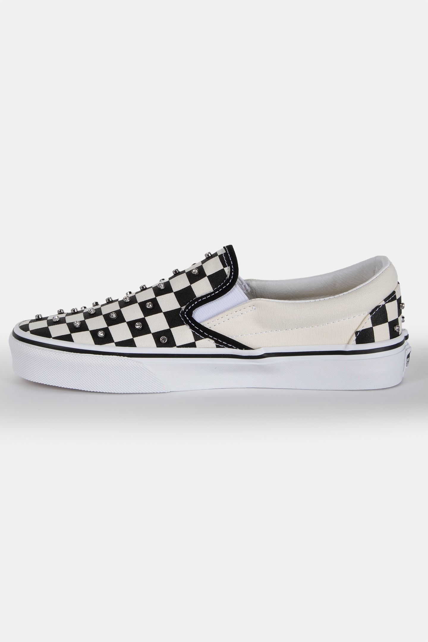 UNISEX CLASSIC SLIP-ON CHECKERBOARD RHINESTONE BLACK 2
