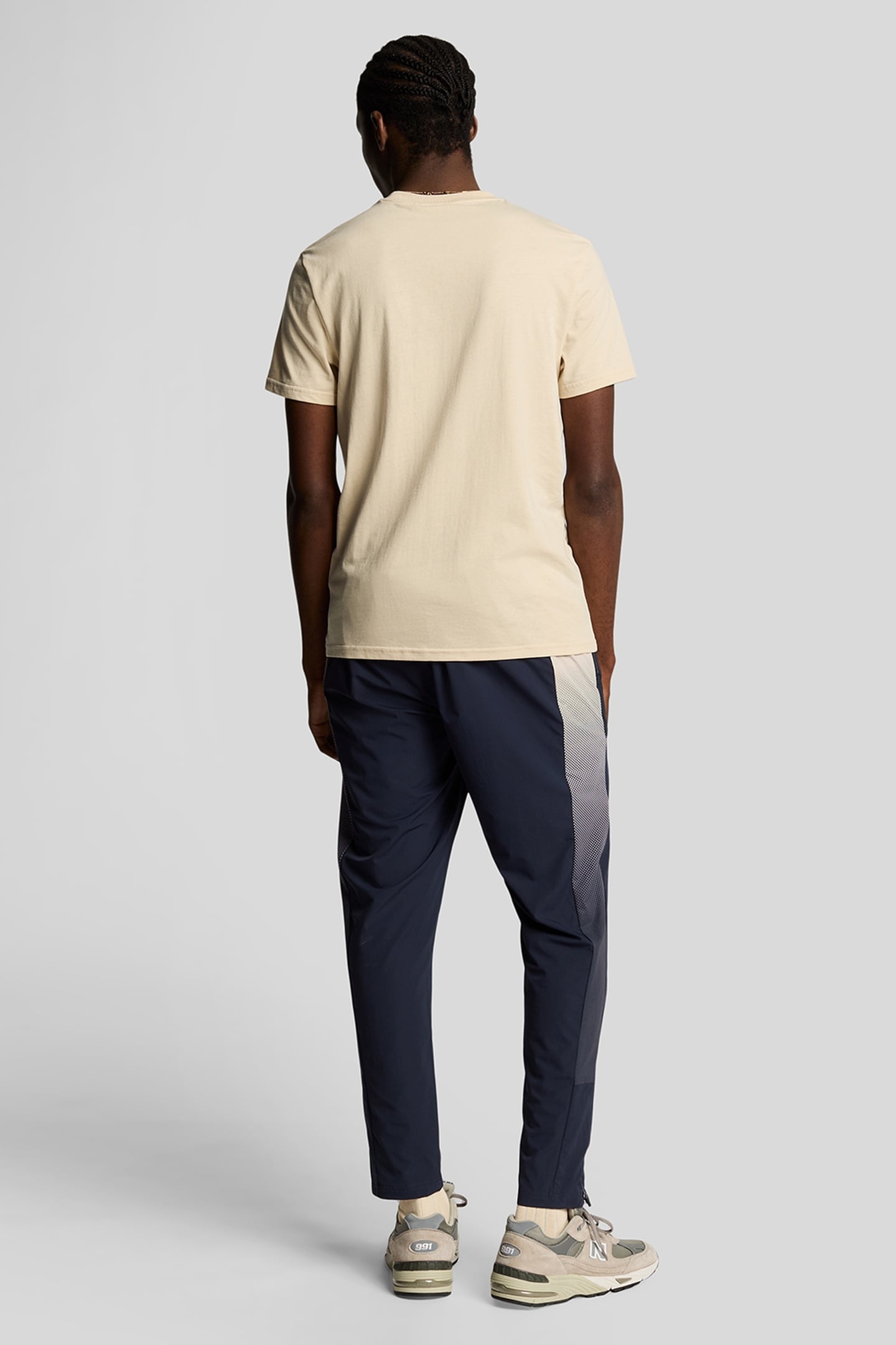 GRADIENT COLOUR BLOCK TRACKIES DARK NAVY/COOL TAUPE 3