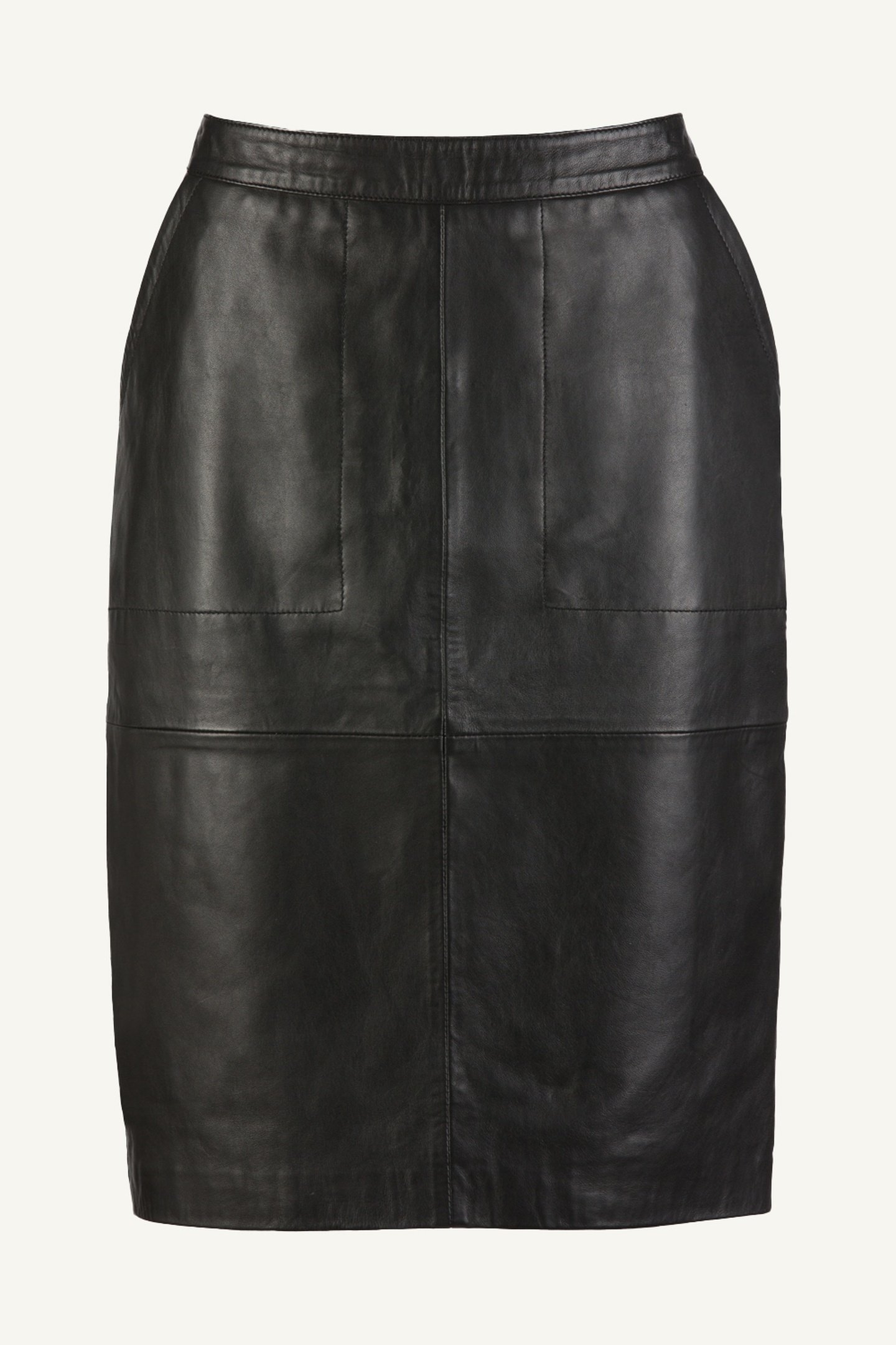 BASIC LEATHER SKIRT BLACK 1