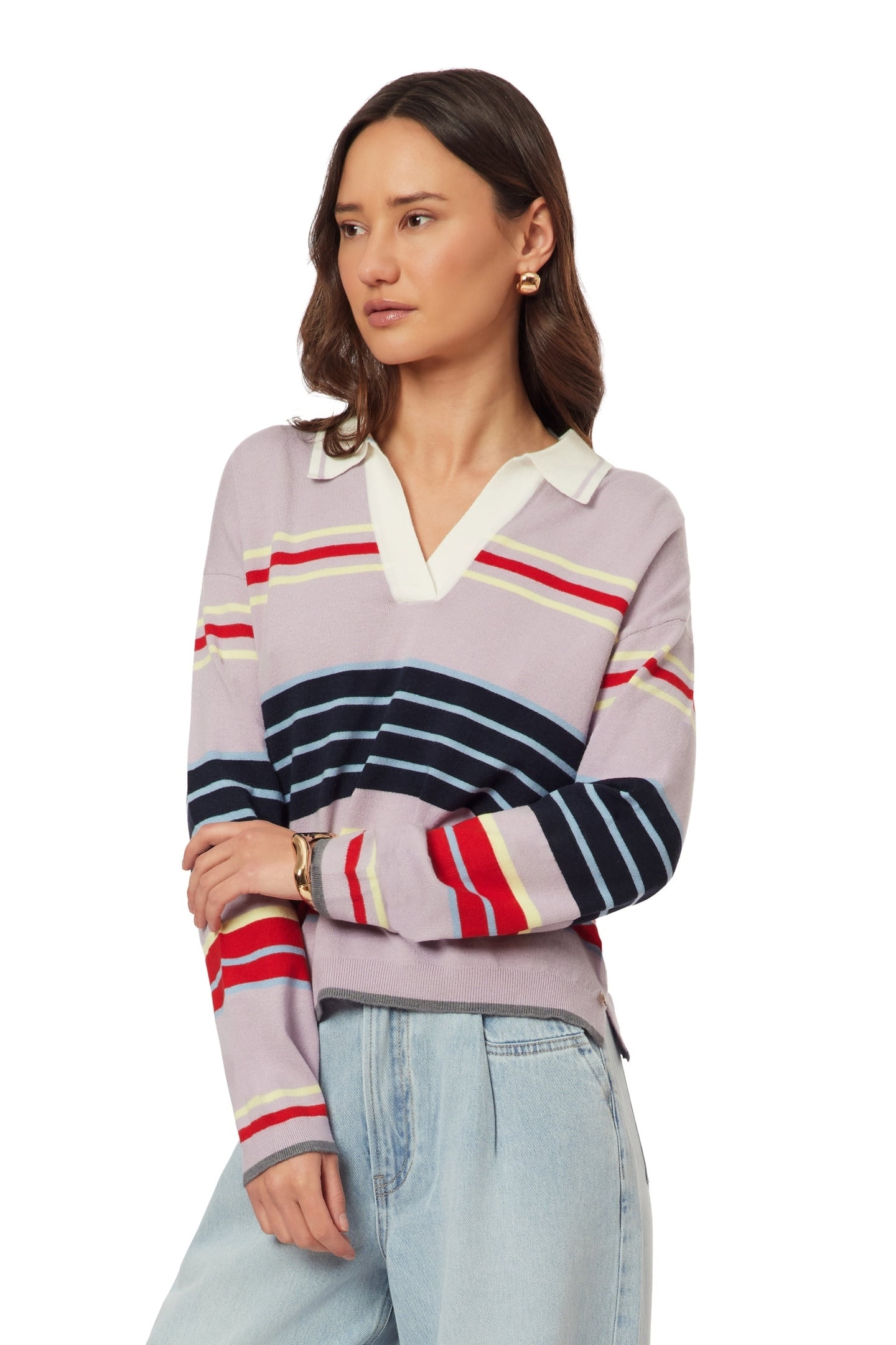 RUGBY PULLOVER IRIS ENGINEERED STRIPE 3