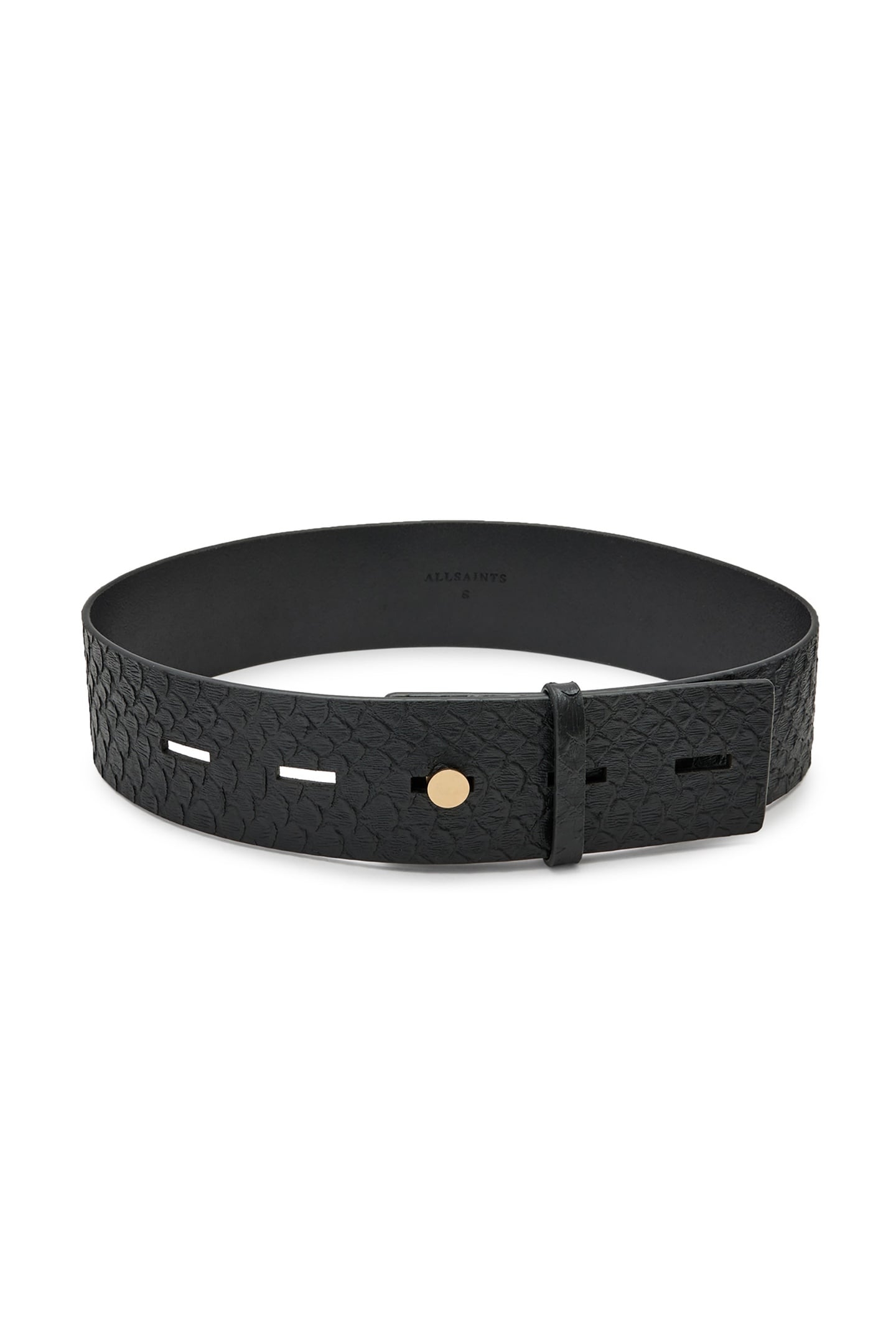 ANANTA STUDDED BELT BLACK/WARM BRASS 2