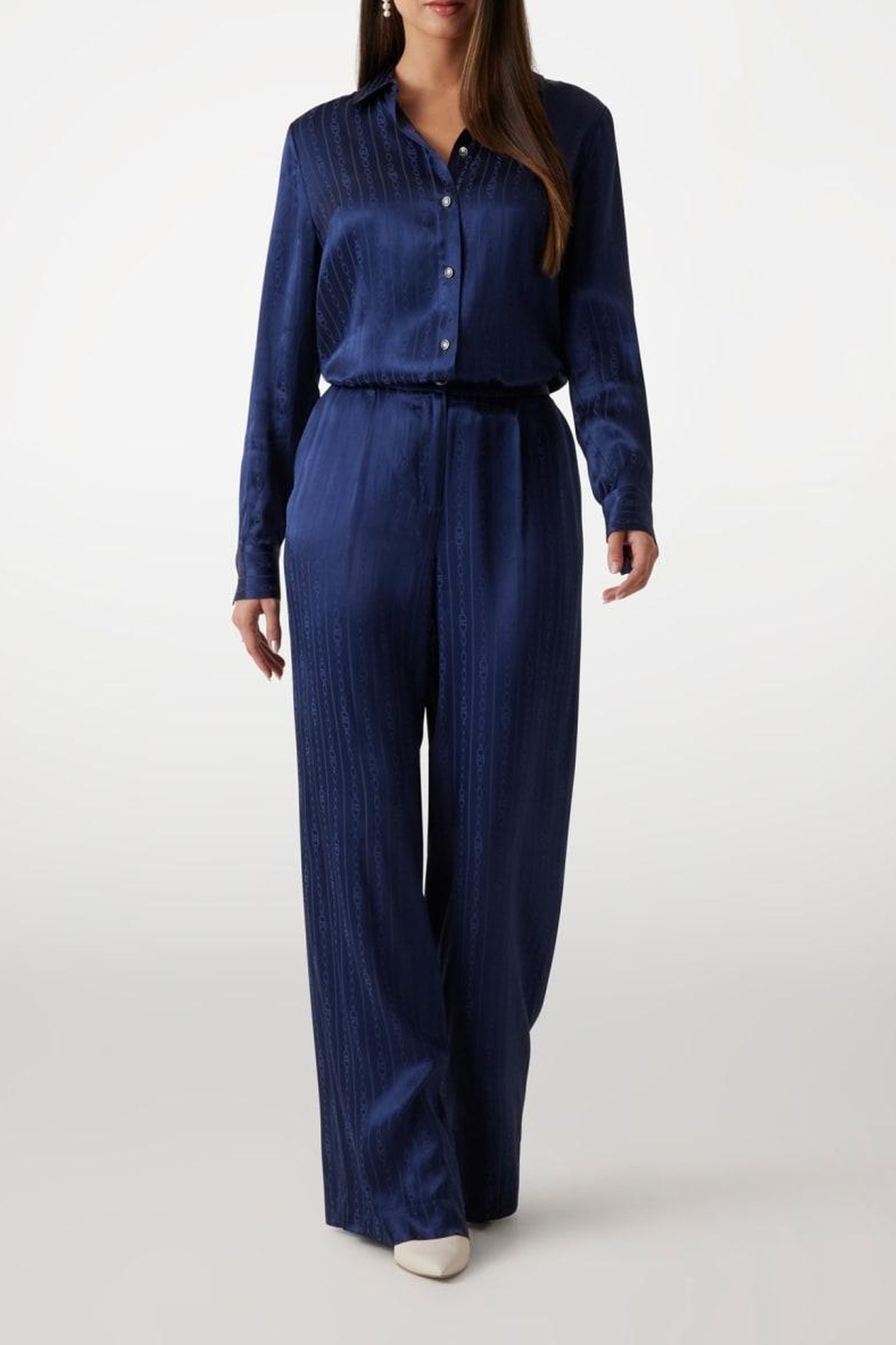 MARCIANO BY GUESS STELLA STRAIGHT PANT NAVY MONOGRAM 2