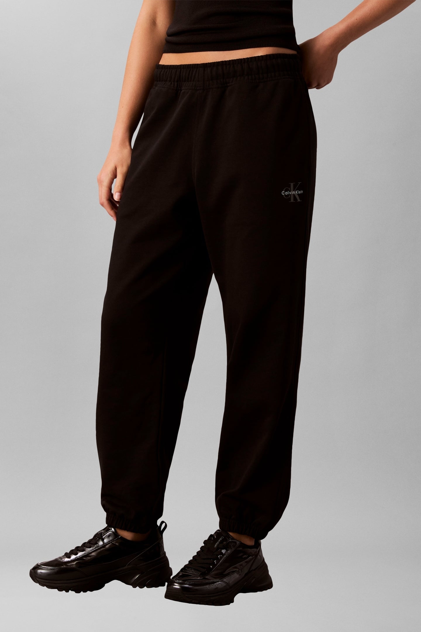 MONOLOGO FOIL FRENCH SWEATPANTS BLACK 3