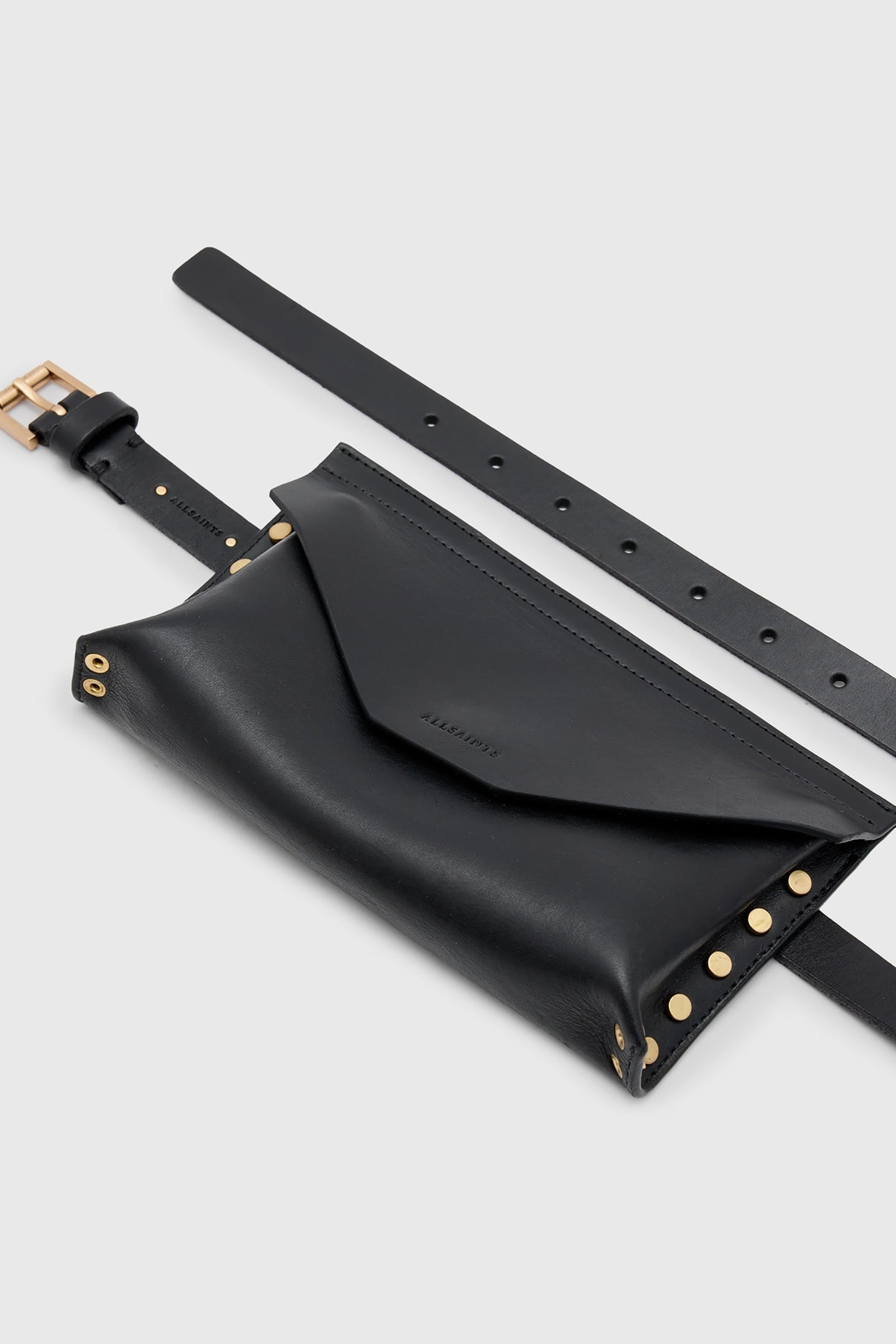 EDEN STUD BAG BELT BLACK/WARM BRASS 4