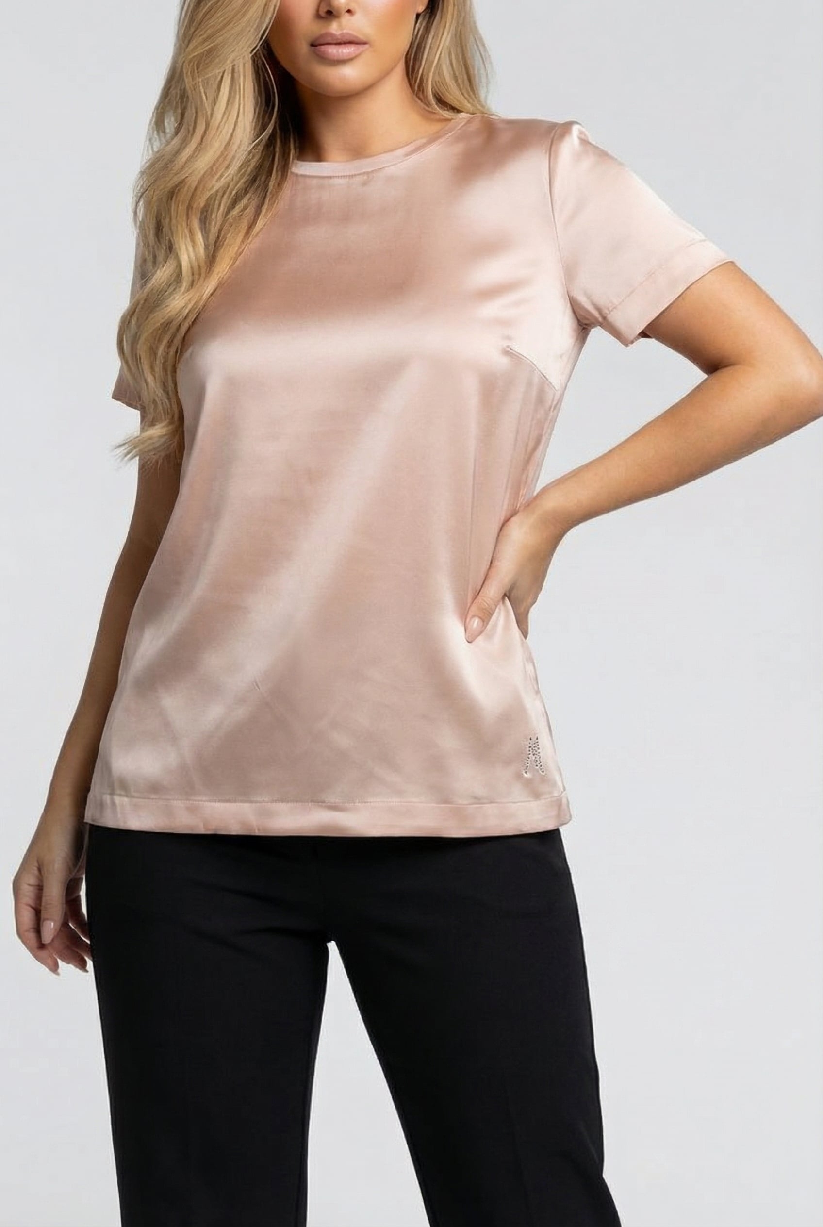 MARCIANO BY GUESS DENISE SS TOP BLUSH BREEZE 1