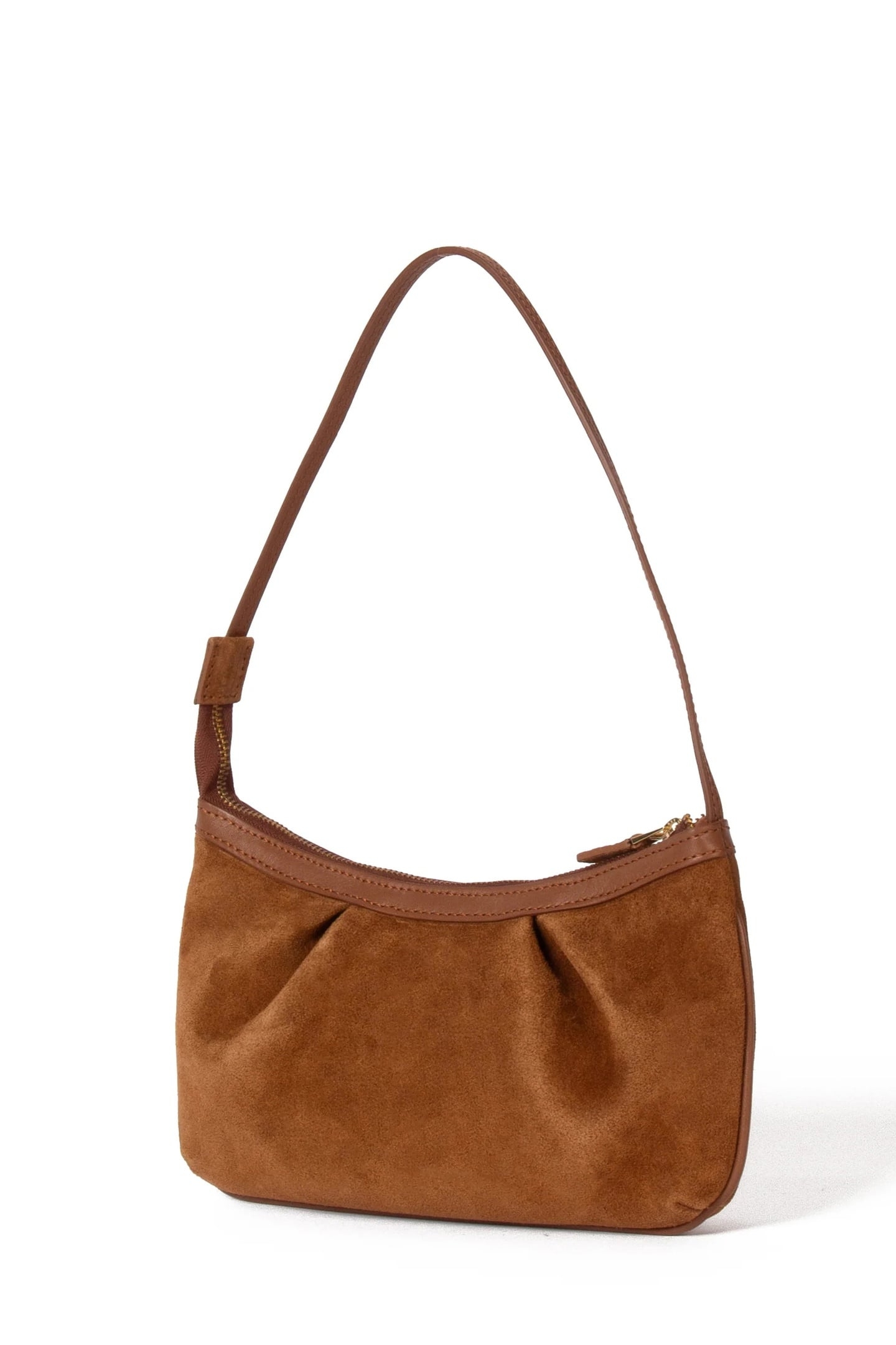 DIMPLE POCHETTE SUEDE COGNAC 3