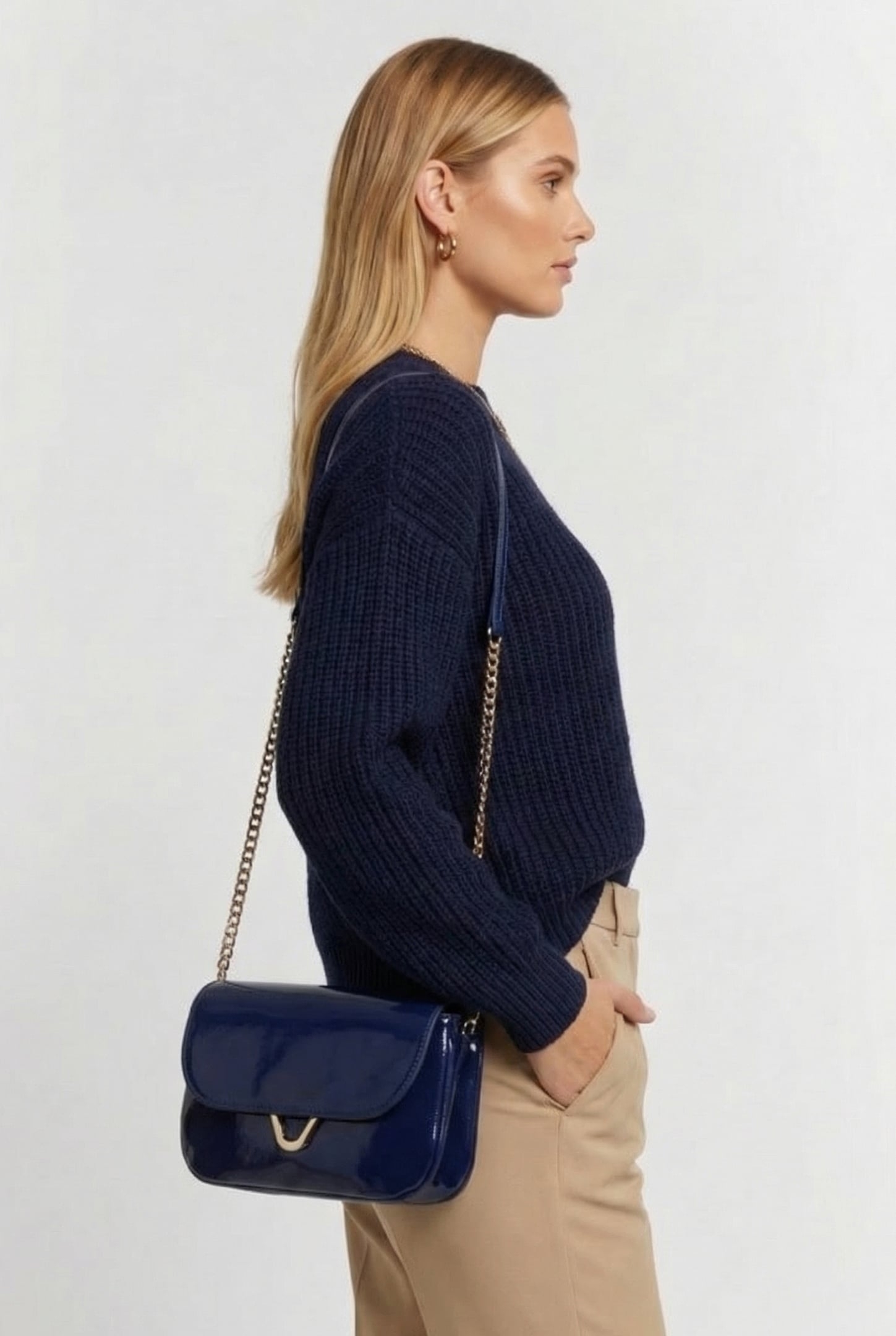 MINI CROSS BODY IN SHINY LEATHER 1