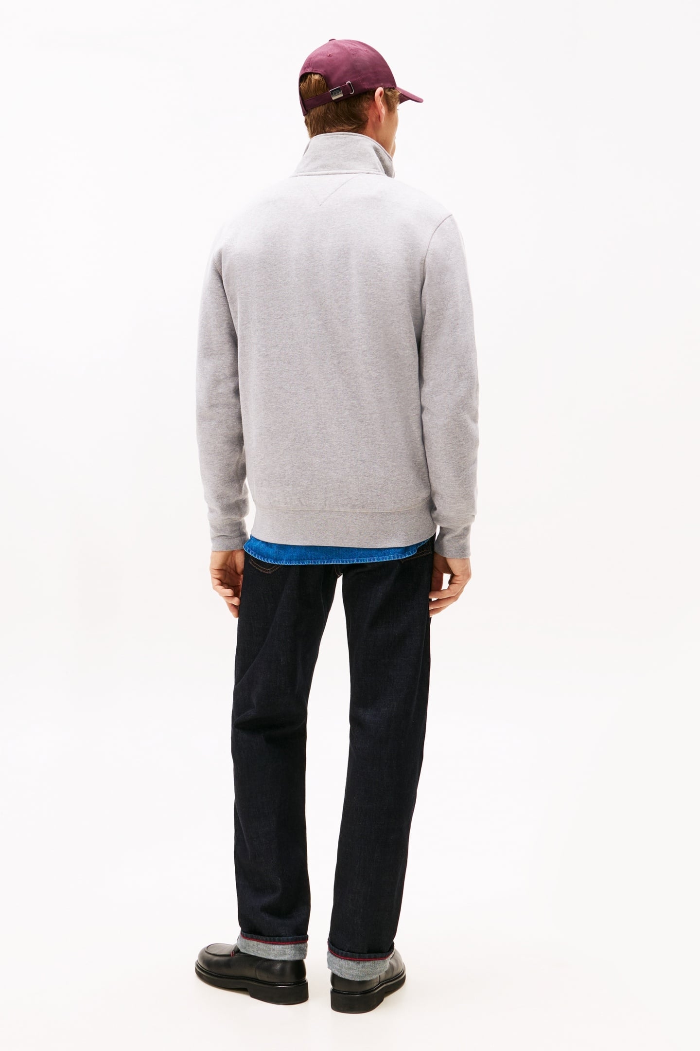 ESSENTIAL FLEECE ZIP SWEATSHIRT MEDIUM GREY HEATHER 4