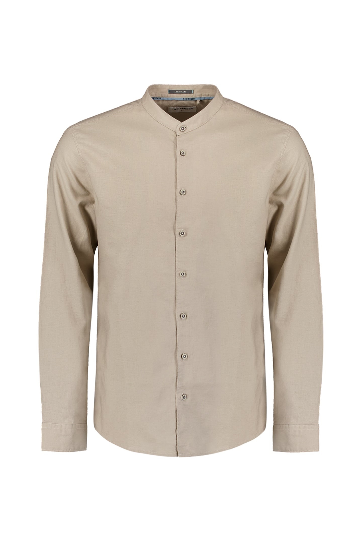 SHIRT GRANDDAD SOLID WITH LINEN LIGHT DESERT 5