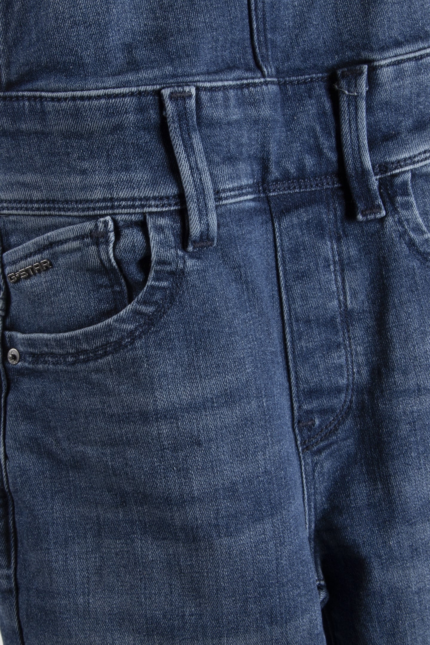 LYNN HIGH WAIST SKINNY OVERALL FADED NEPTUNE BLUE 6