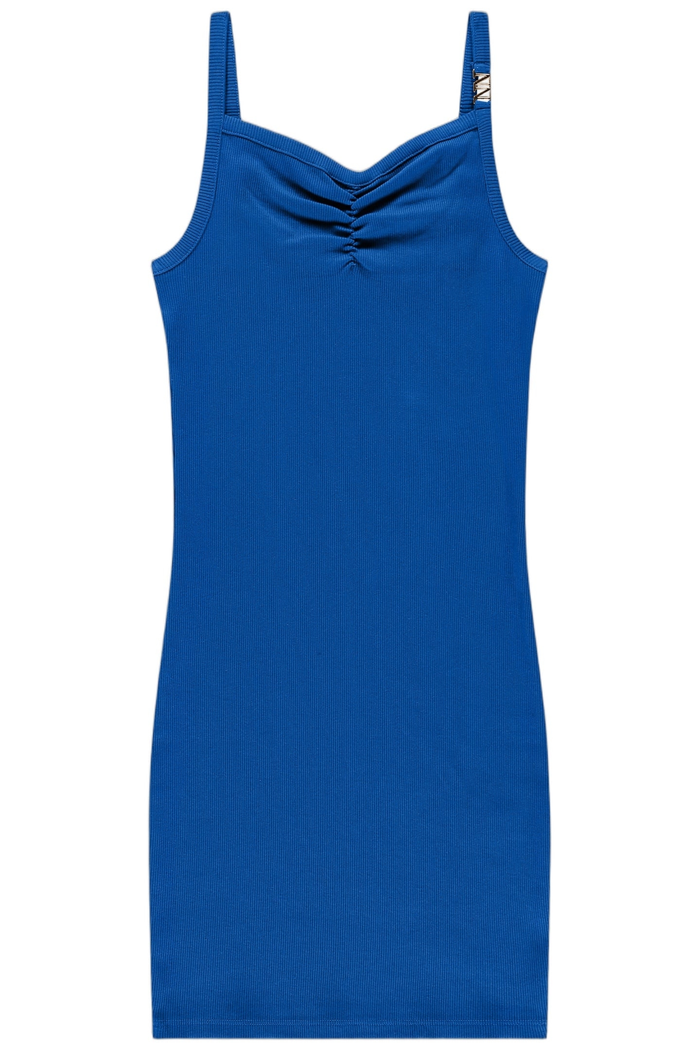 LUUNA RIB DRESS AZURE BLUE 1